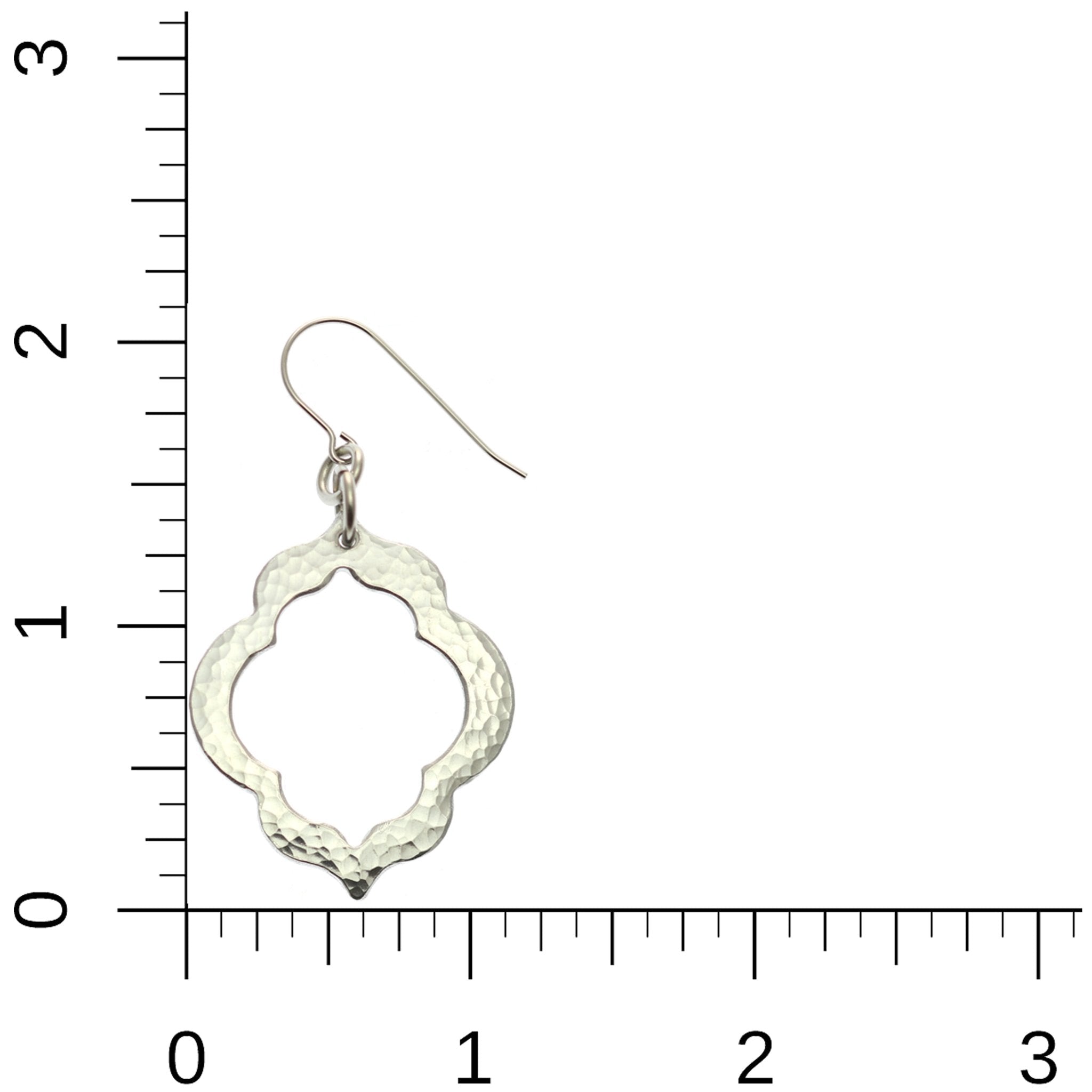 Handmade Pierced Hammered Quatrefoil Aluminum Earrings - Lightweight Dangle Earrings for Women, Perfect for Parties, Weddings & Everyday Wear