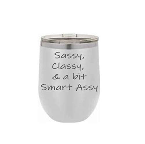 Personalized Engraved Wine Tumbler - Funny & Elegant Stainless Steel Cup with Sassy Quote - Great for Parties, Gifts & Daily Use - Multiple Colors Available