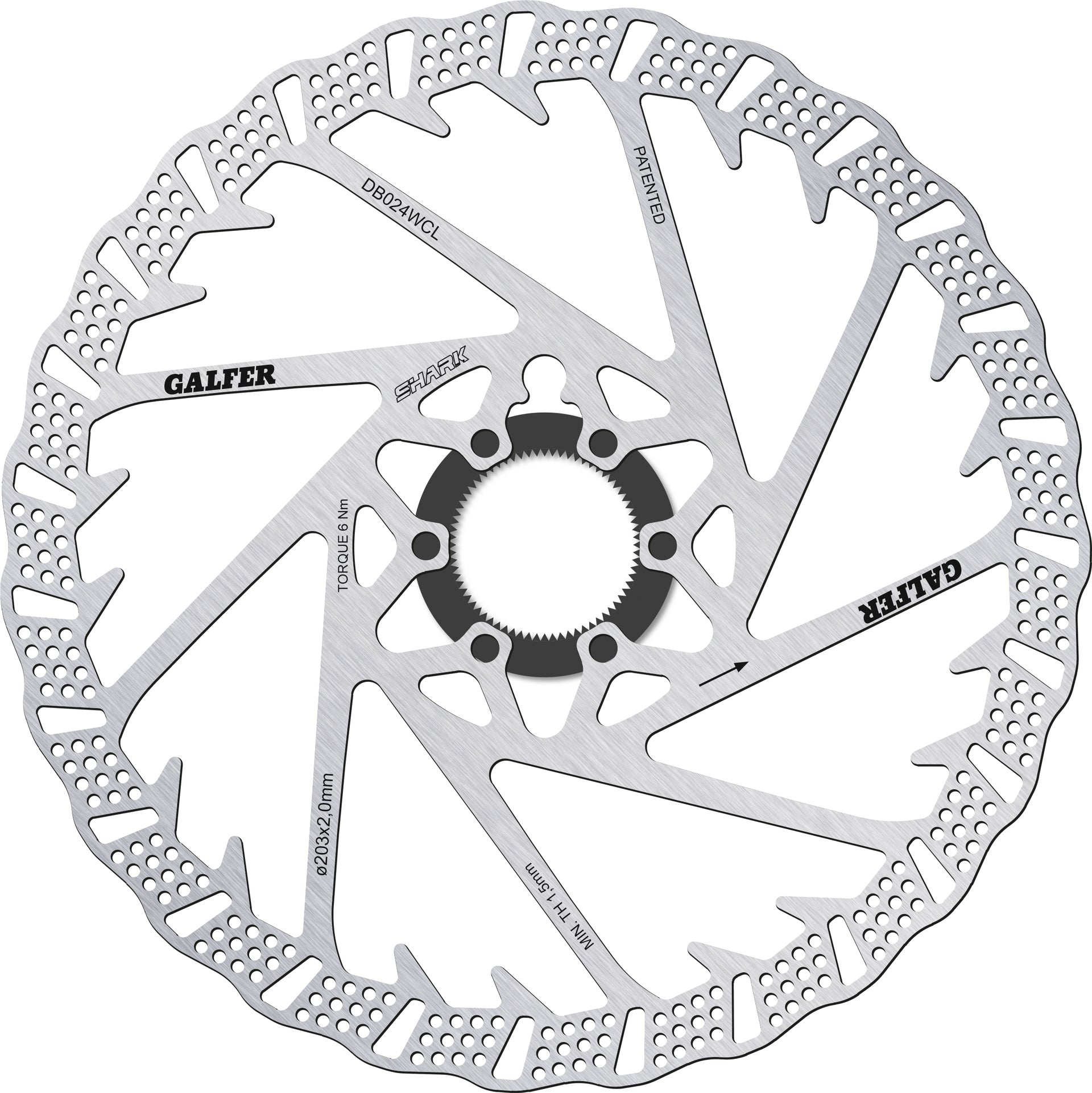 Galfer Disc Shark Center Lock Brake Rotor - High Performance Motorcycle & ATV Brake Disc for Enhanced Safety and Control | Ideal for Racing, Off-Roading & Street Riding