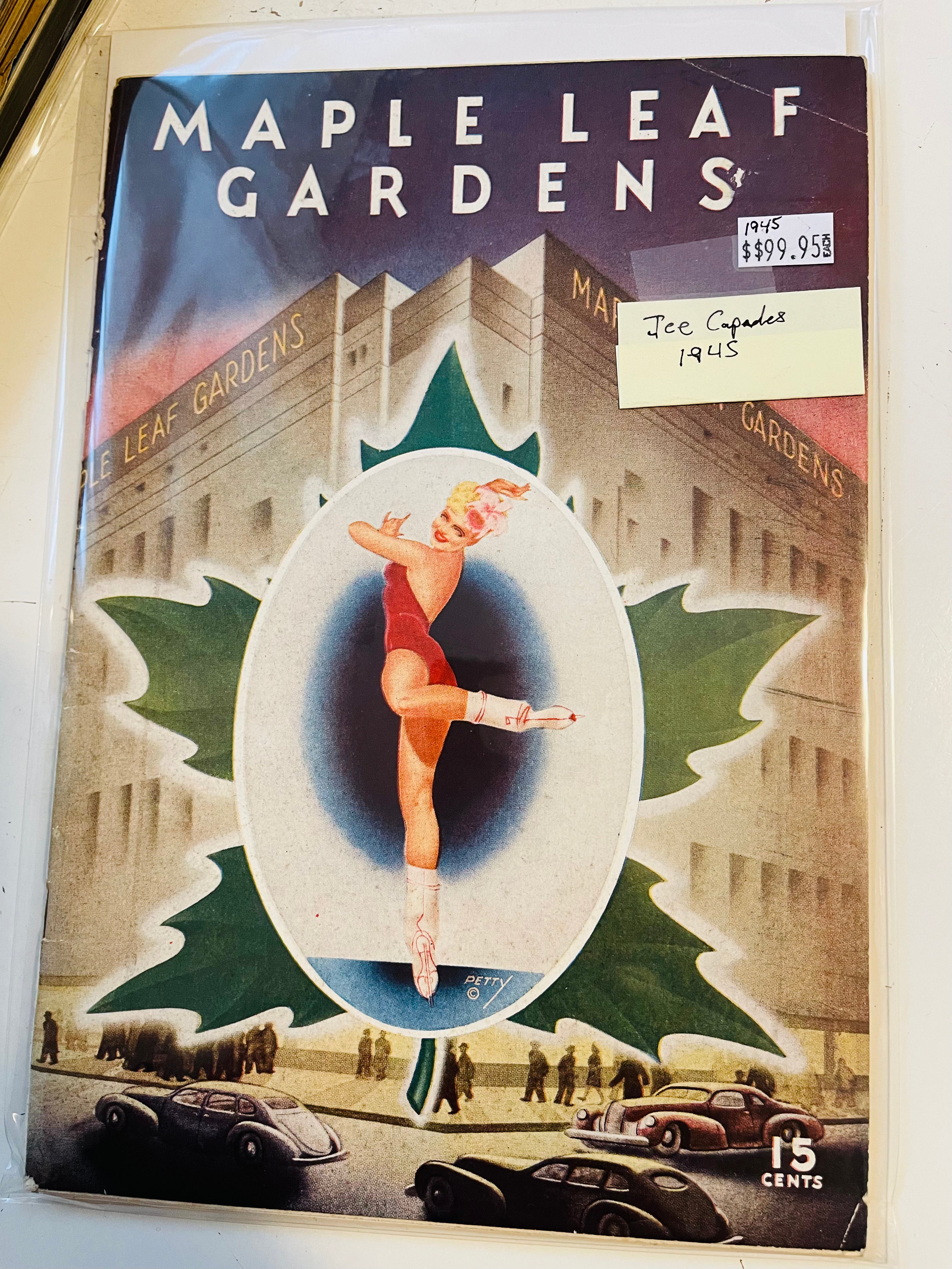 Vintage 1945 Maple Leaf Gardens Ice Capades Program - Rare Collectible Memorabilia for Hockey Fans & Ice Skating Enthusiasts | Perfect for Display, Gifts & Historical Collections