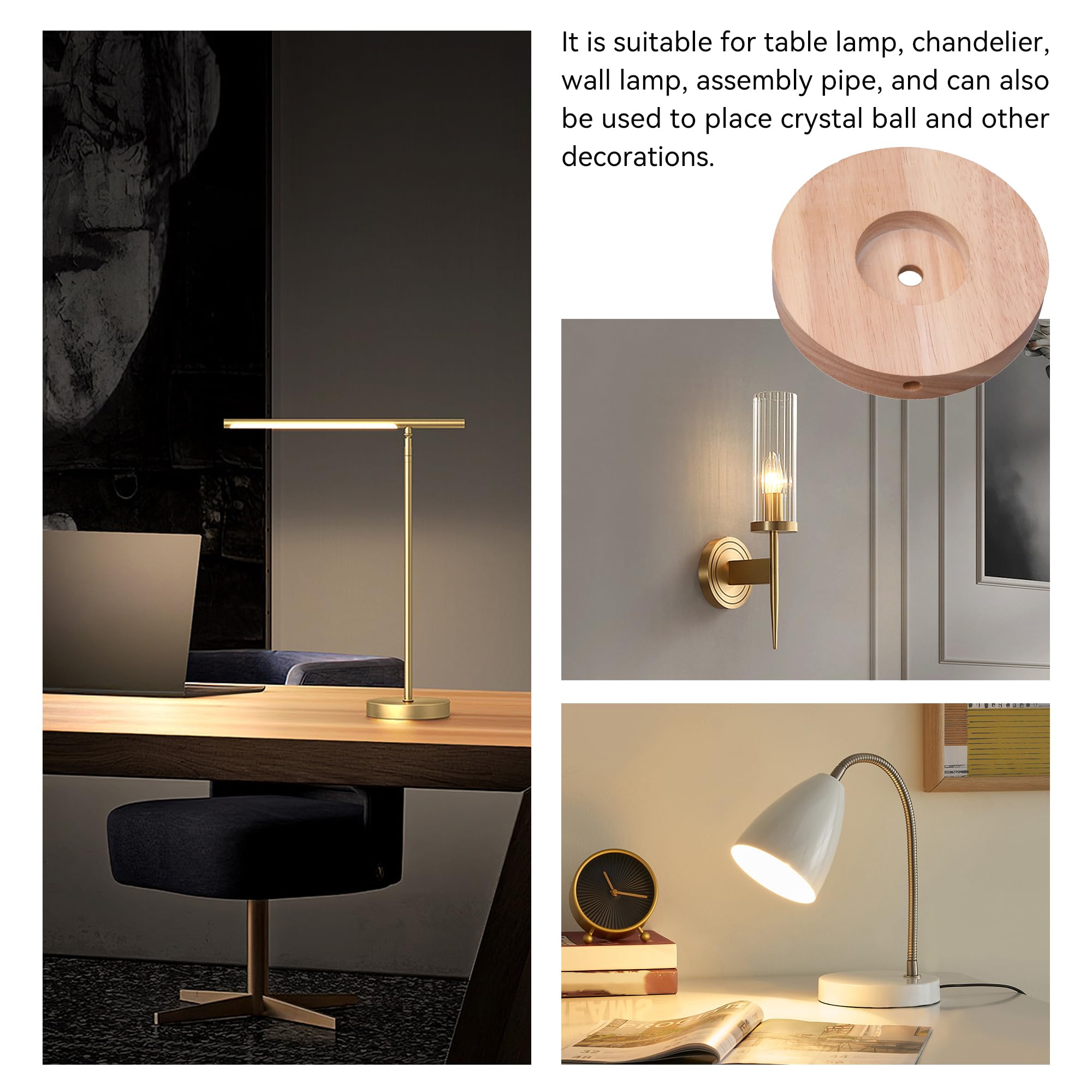 Doublelife SHANOER Table Lamp - Modern Desk Lamp with On/Off Switch, 120mm Diameter Base for Bedroom, Office & Living Room Lighting Decor | Perfect for Nightstands, Study Tables & Home Décor