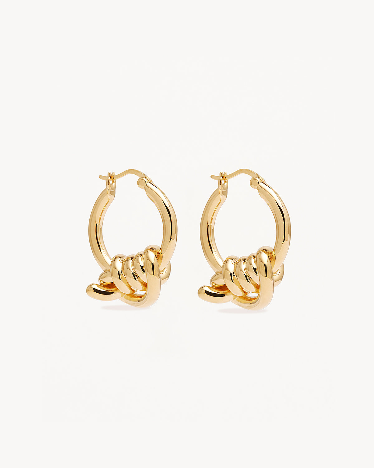 18k Gold Plated Always With You Hoop Earrings - Elegant Everyday Jewelry for Women, Perfect for Gifts, Dates & Special Occasions