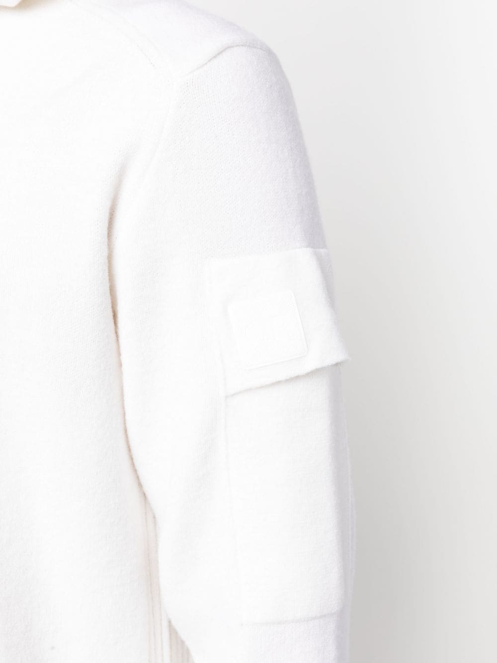 C.P. COMPANY METROPOLIS White Sweater for Men - Premium Cotton Knit Pullover for Casual & Streetwear Fashion | Perfect for Urban Outfits and Winter Layering