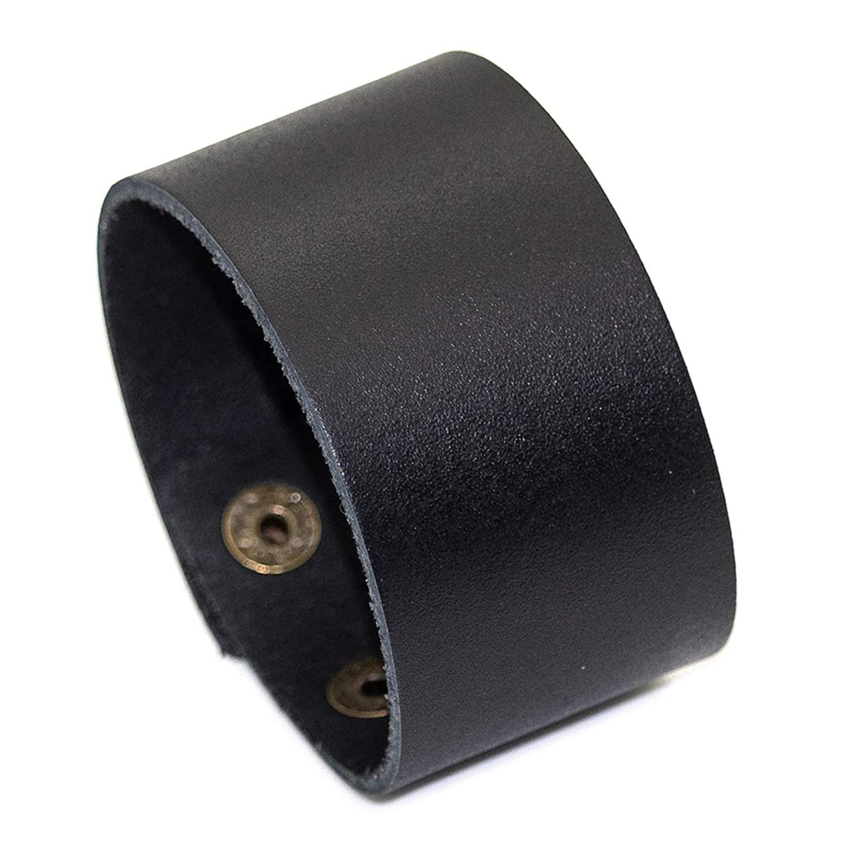 Punk Rock Wide Faux Leather Wristband - Retro Adjustable Snap Bracelet Arm Band Cuff for Men & Women - Perfect for Concerts, Festivals and Gothic Fashion Accessories