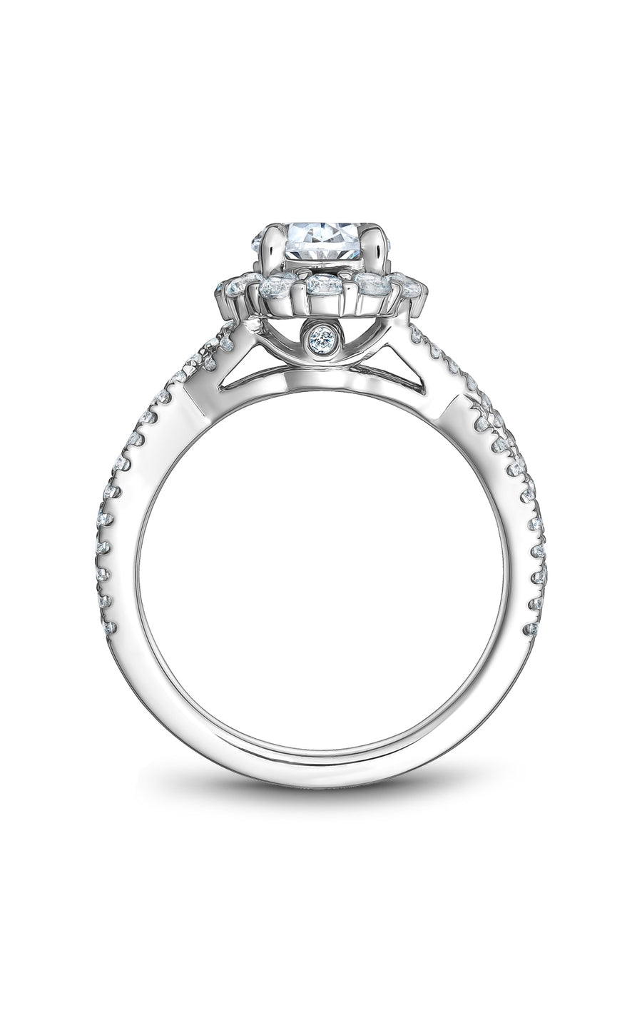 Noam Carver Bridal Engagement Ring R055 01A - Elegant Solitaire Diamond Ring for Women, 14K White Gold Wedding Band, Perfect for Proposals, Anniversaries & Romantic Occasions