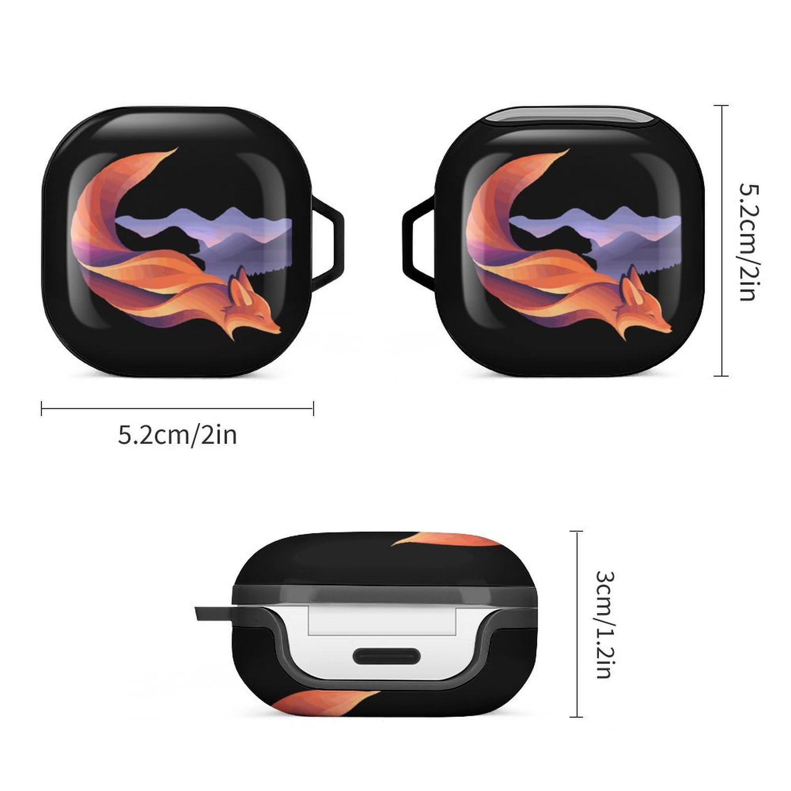 FunnyStar Red Fox Bluetooth Headphone Case - Protective Cover for Samsung Earbuds | Cute Animal Design, Durable & Lightweight | Perfect for Travel, Gym, and Daily Use
