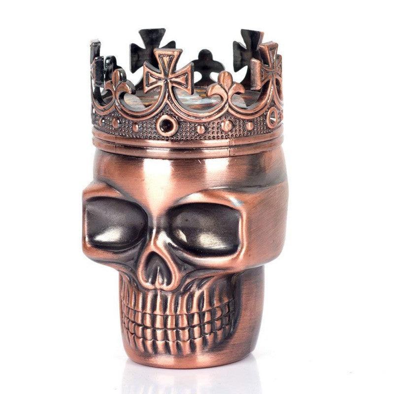 Premium Skull-Shaped Tobacco Grinder - Ghost Head Design for Weed, Herbs & Spices | Durable Metal Smoking Accessory for Rolling Papers, Pipes & Vaporizers | Perfect for Home Use, Travel & Gifts