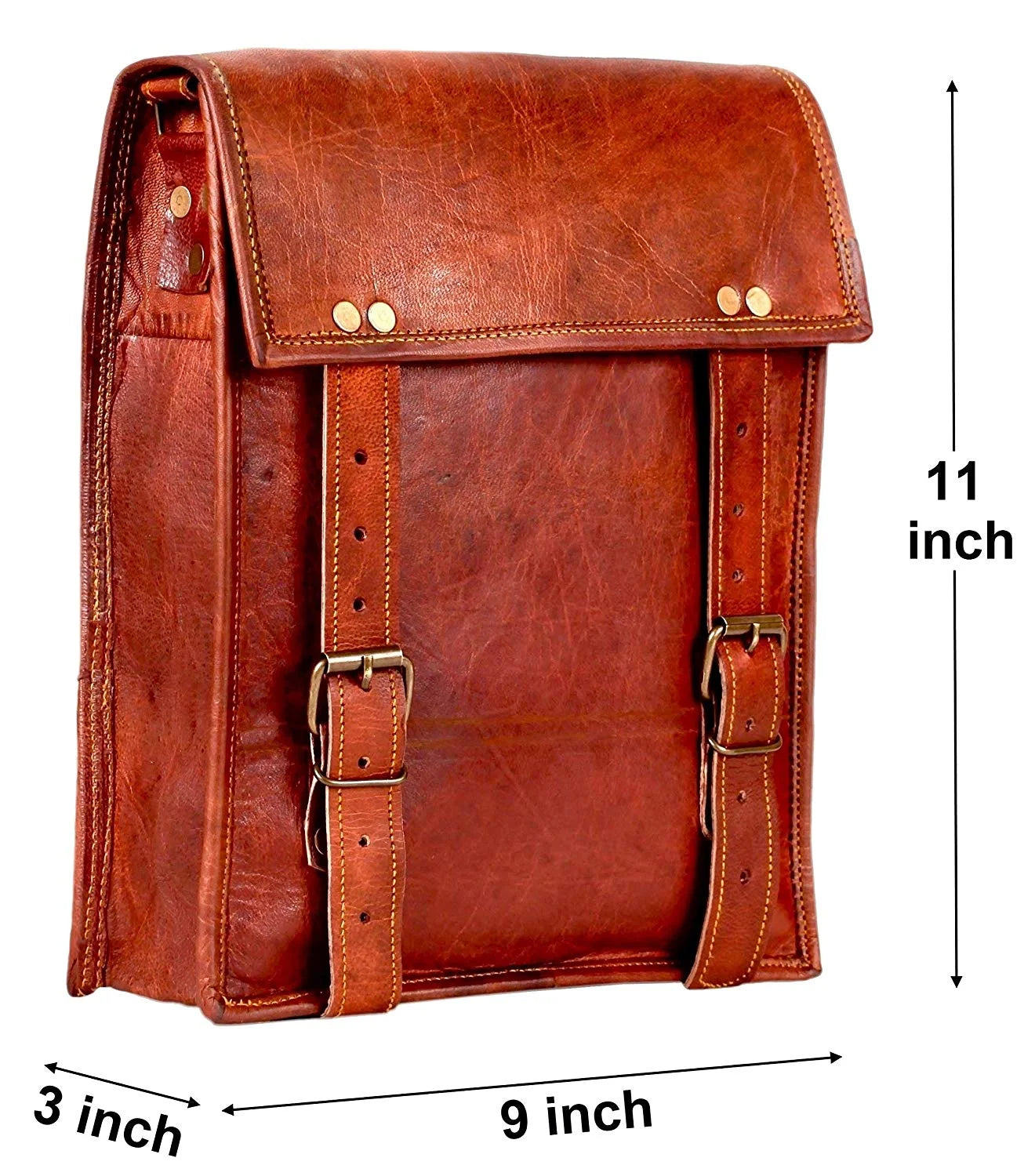 Zeus 11 Leather Crossbody Bag for iPad & Tablet - Stylish Messenger Purse for Work, Travel & Daily Commute