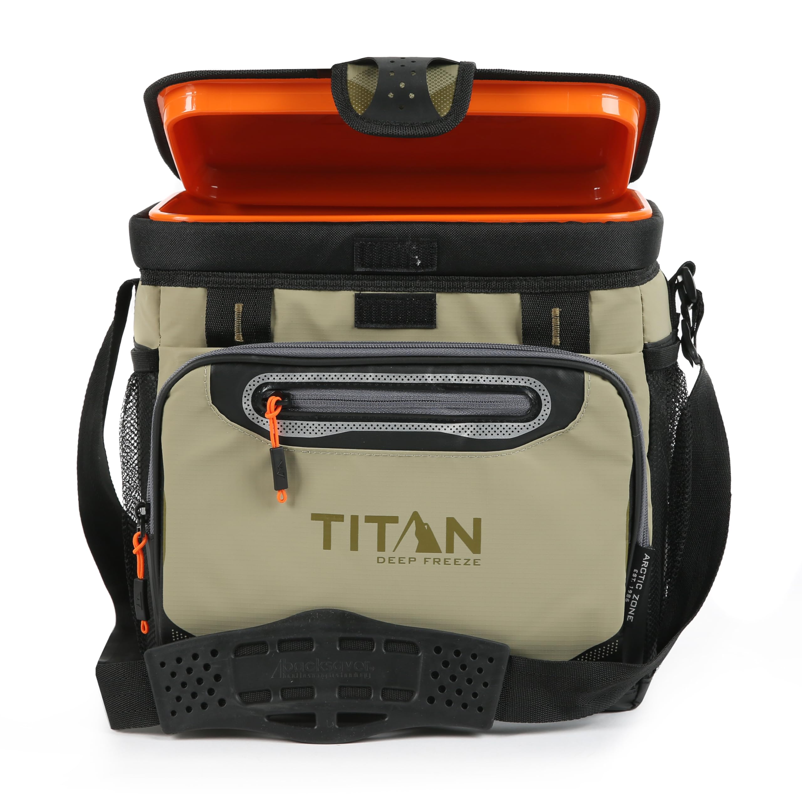 Arctic Zone Titan Deep Freeze 16 Can Zipperless Hardbody Cooler - Insulated Moss Green Cooler for Camping, Beach, Picnics & Outdoor Adventures
