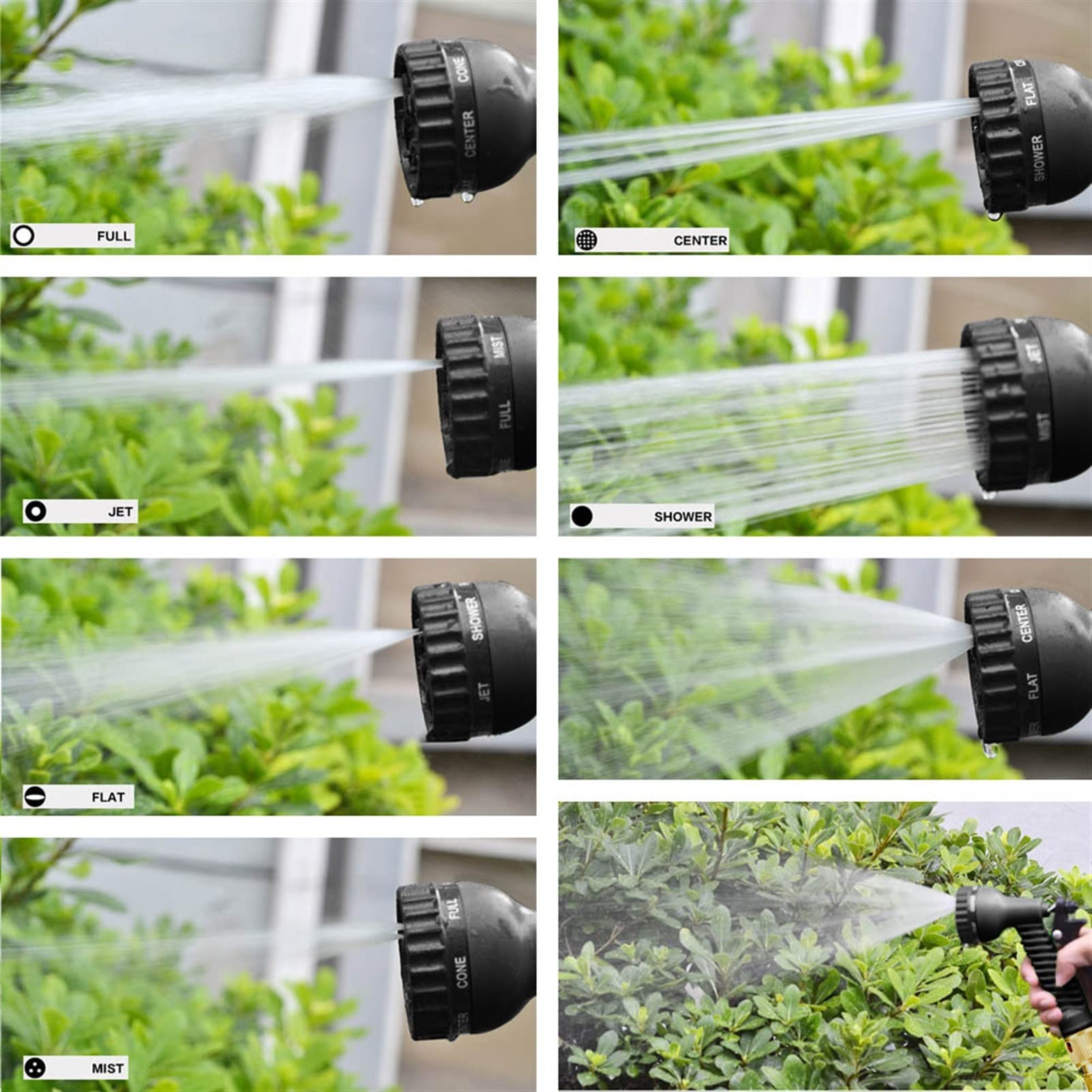 **Xiaohu Adjustable High Pressure Garden Hose Nozzle - 8 Mode Water Spray Gun for Car Washing, Plant Watering, Lawn Sprinkling & Outdoor Cleaning (Blue, 1-Pack)**