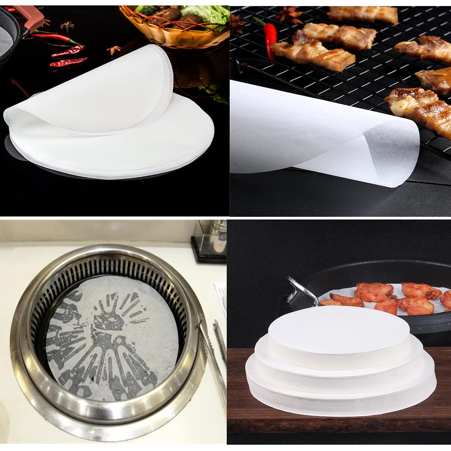 200 Pcs 10 Inches Precut Parchment Paper Rounds - Unbleached Baking Sheets for Oven, Cake Pans & Air Fryer - Perfect for Baking, Roasting & Non-Stick Cooking