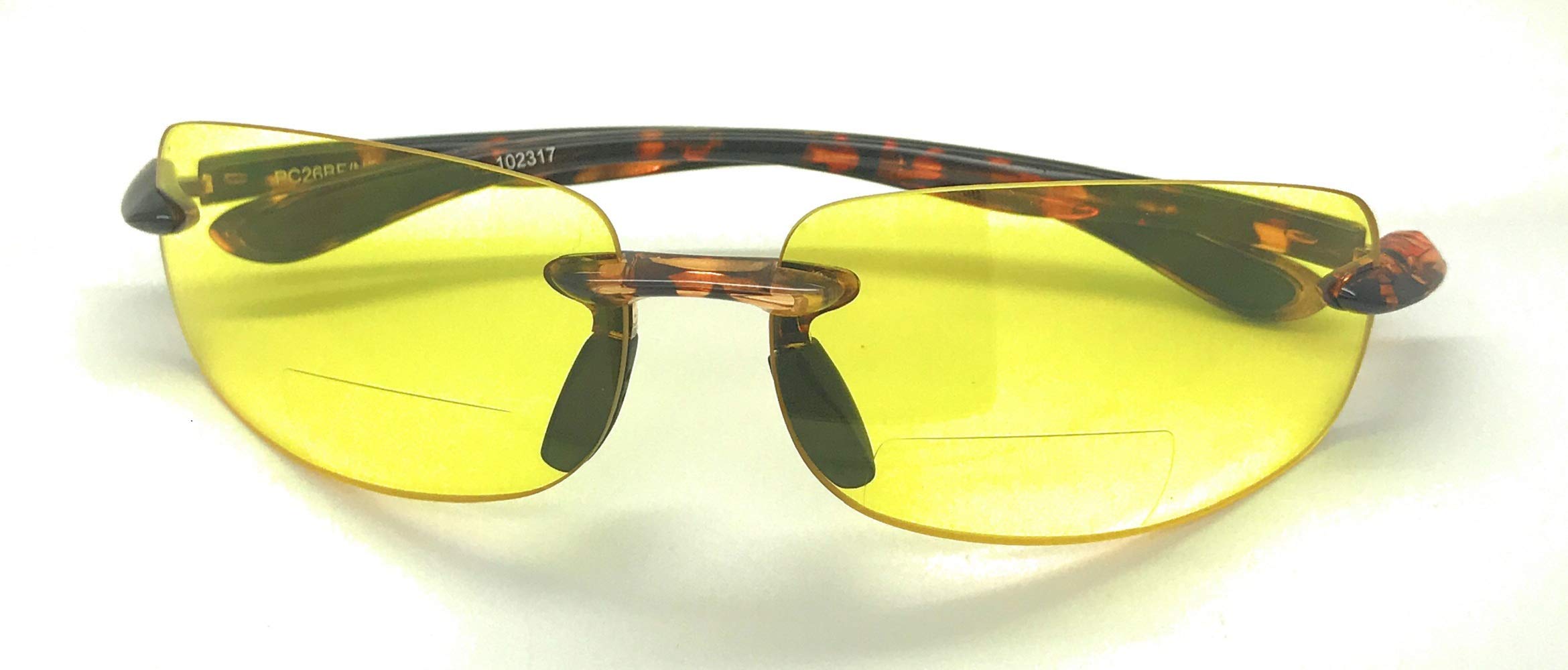 Bifocal Sunglasses for Men & Women - Rimless Wrap-Around Reading Glasses with UV Protection - Perfect for Driving, Fishing, and Outdoor Activities