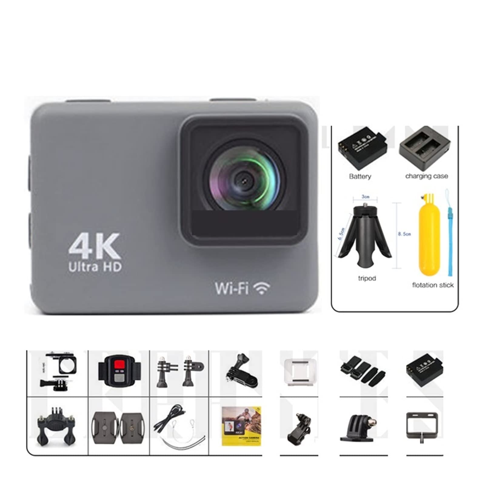 BODORME 4K/60FPS Waterproof Action Camera with Anti-Shake & Remote Control - Sports, Underwater & Driving Video Recorder for Adventure, Surfing, Cycling & Vlogging