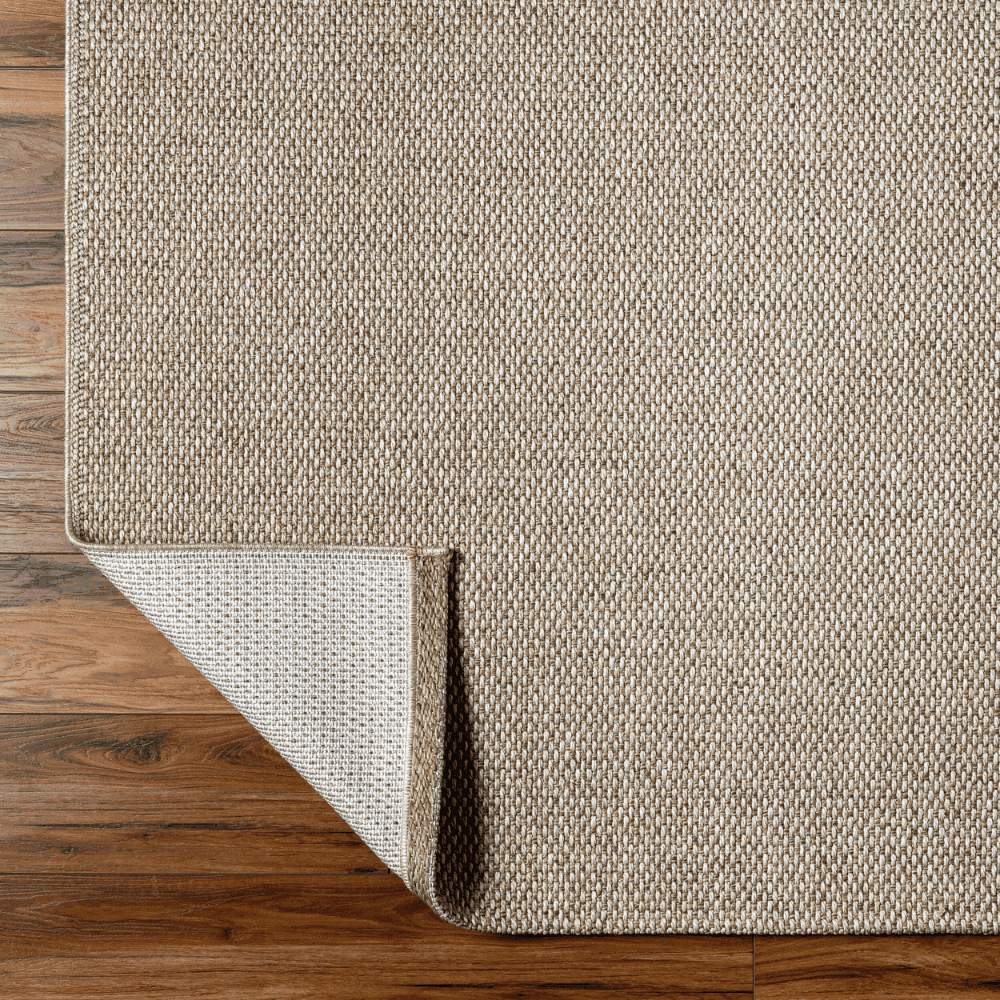 Birdie Machine Woven Outdoor Rug - Light Beige | Durable & Weather-Resistant Patio Carpet for Garden, Deck, Poolside & Porch Decor