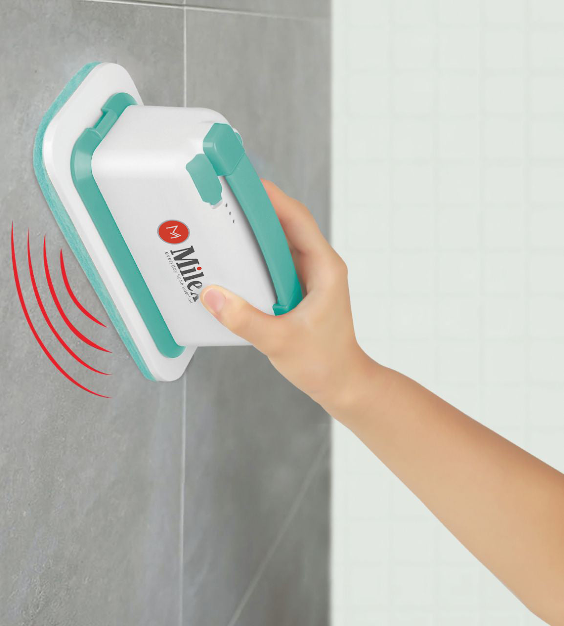 Milex Cordless Electric Scrubber - Powerful Vibration Cleaning Brush for Stubborn Dirt & Grime - Perfect for Bathroom Tiles, Kitchen Sinks & Outdoor Cleaning