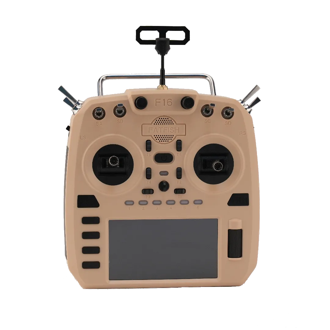 FATFISH F16 16CH Radio Controller with EdgeTX, Built-in ELRS Module & 4.3
