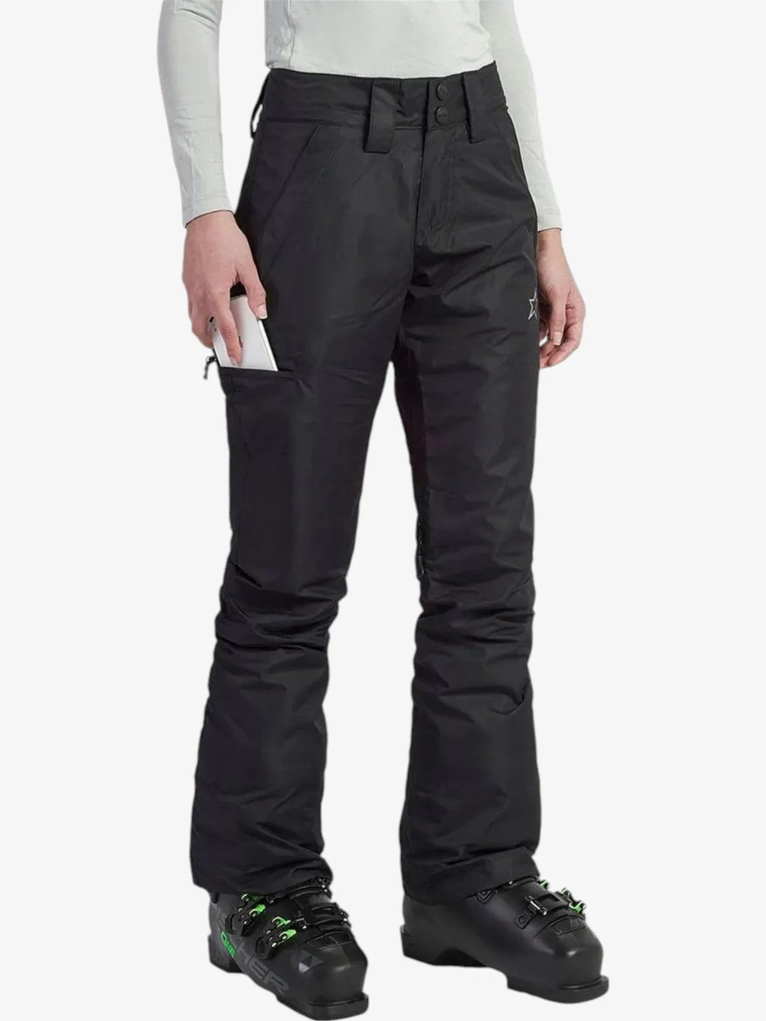 Alaska Snow Women's Amancay 8k Black Pants - Waterproof Winter Hiking Trousers for Outdoor Adventures & Cold Weather