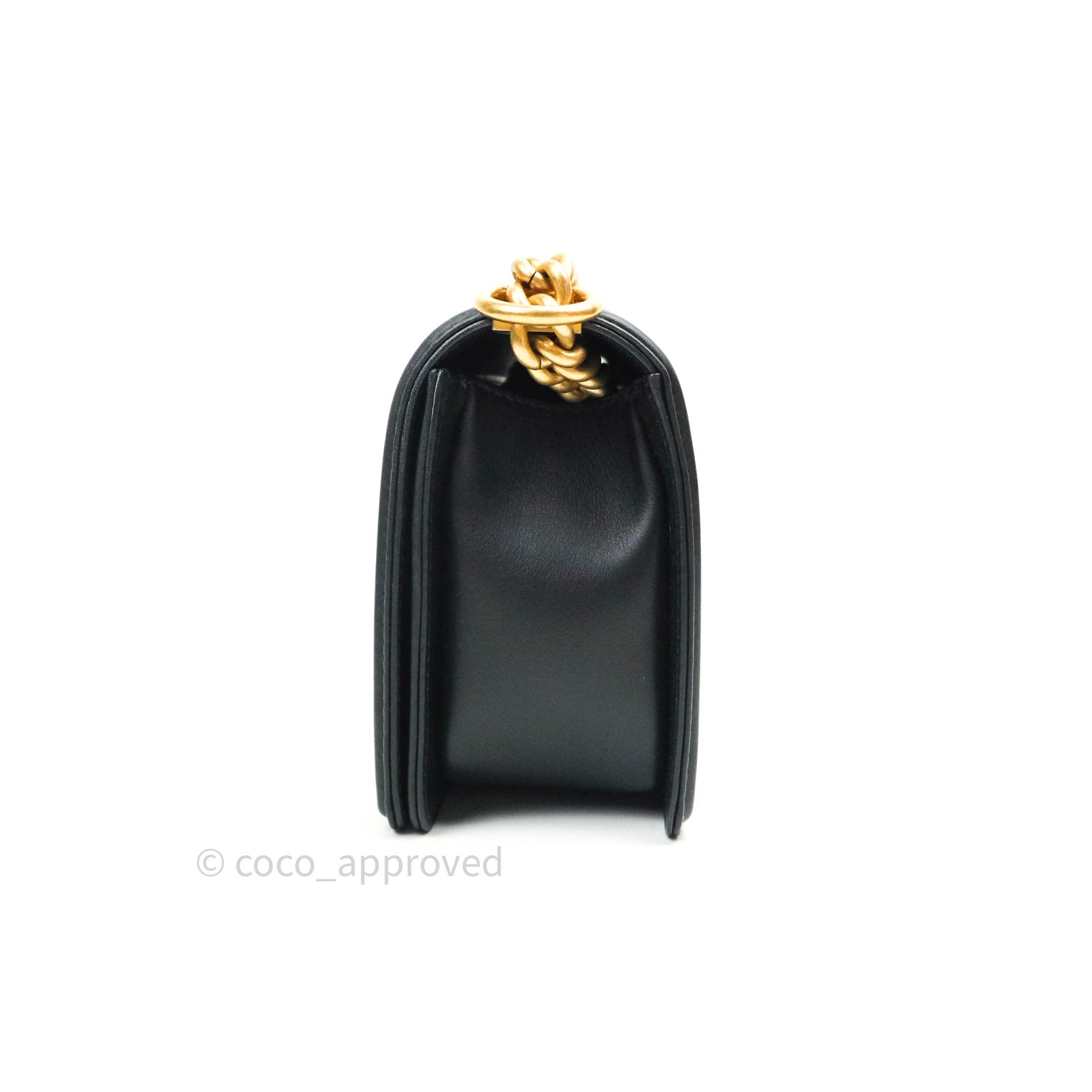 Chanel Boy Quilted Medium Black Calfskin Gold Hardware 20C Bag - Luxury Designer Handbag for Women | Perfect for Evening Events, Parties & Fashion Outfits