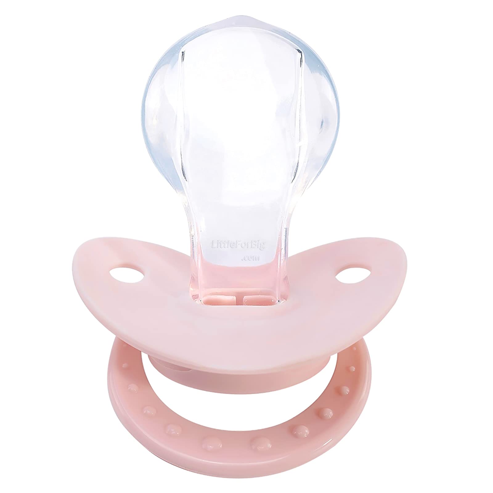 Littleforbig SmallShield Pacifier - Cute Pink Pacifier for Adults & ABDL - Perfect for Age Play, Cosplay, and Comforting Scenes