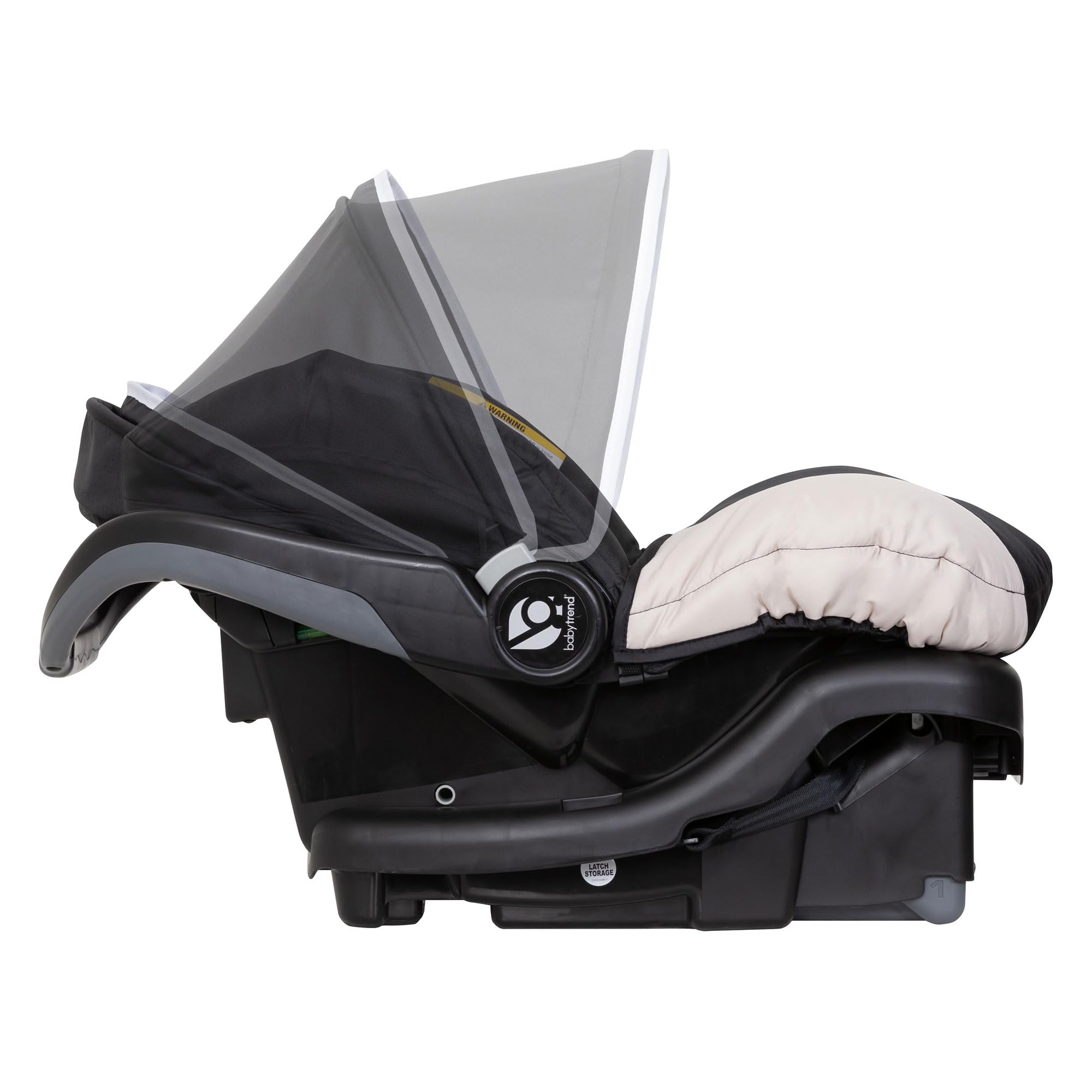 Baby Trend Ally Newborn Infant Car Seat Carrier Travel System - 5-Point Harness & Cozy Cover for Babies Up to 35 lbs (Modern Khaki) | Safe & Comfortable for Car Rides, Air Travel & Daily Use