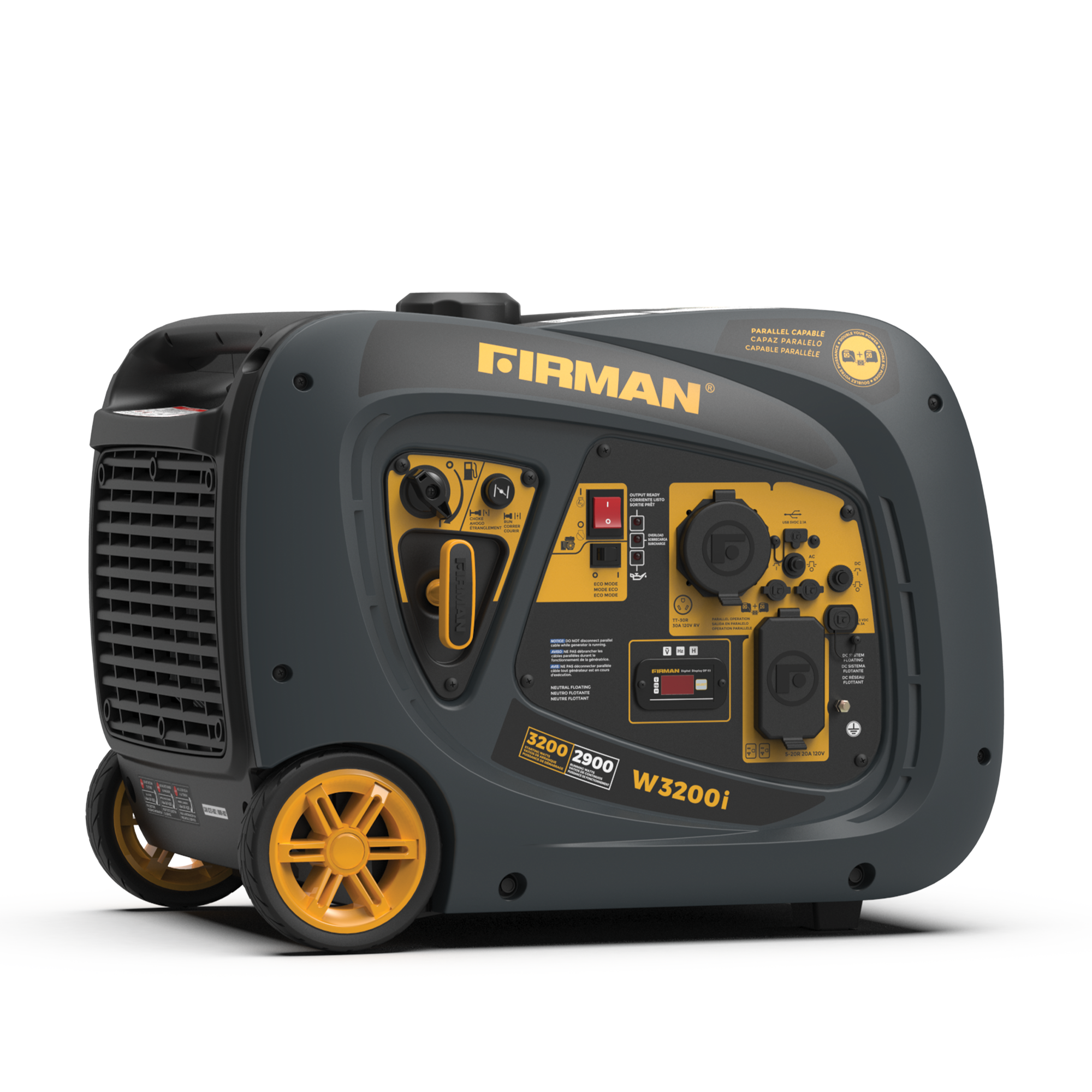 3200W Portable Inverter Generator with Recoil Start - Quiet, Reliable Power for Camping, RV Trips & Emergency Backup