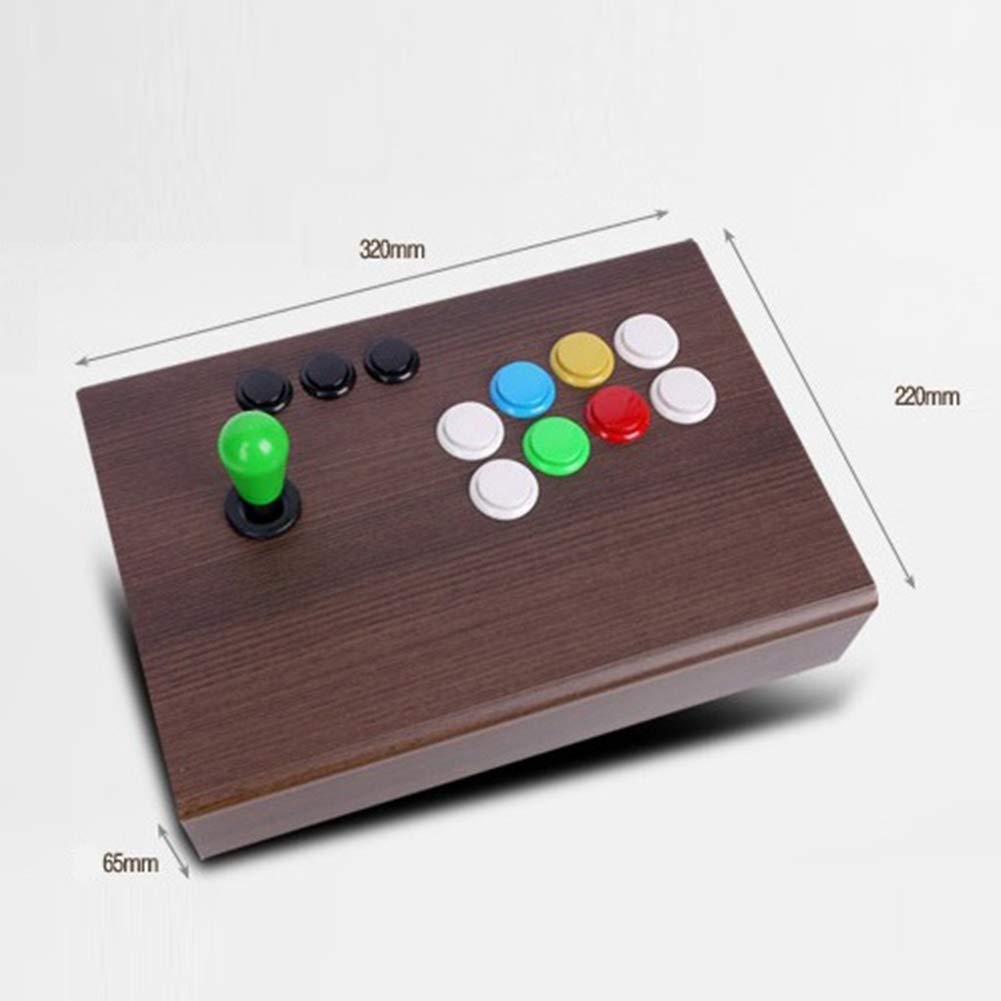 Premium MDF Arcade Joystick with Hinge Attachment - Compatible with Windows PC & PS3/PlayStation 3 - Perfect for Retro Gaming & Fighting Games