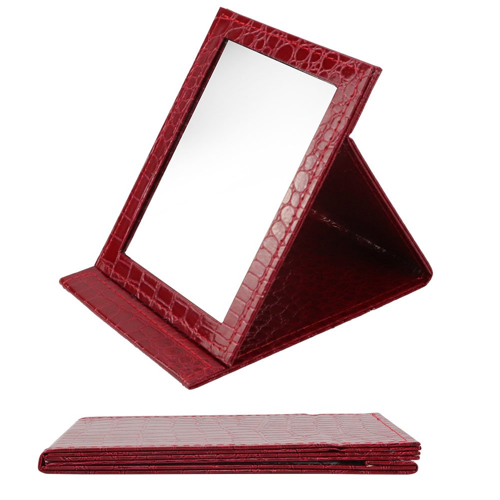 Portable Travel Vanity Mirror with Stand - Folding Tabletop Makeup Mirror for Cosmetics & Personal Beauty | Perfect for Home, Travel, Salon & Dorm Room Use