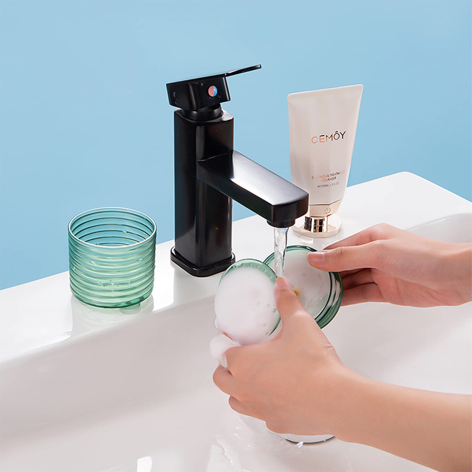 Best Face Wash Foamer & Cleanser Foam Maker - Premium Skincare Tool for Gentle Cleansing (Blue) | Perfect for Daily Face Wash & Sensitive Skin Care Routine