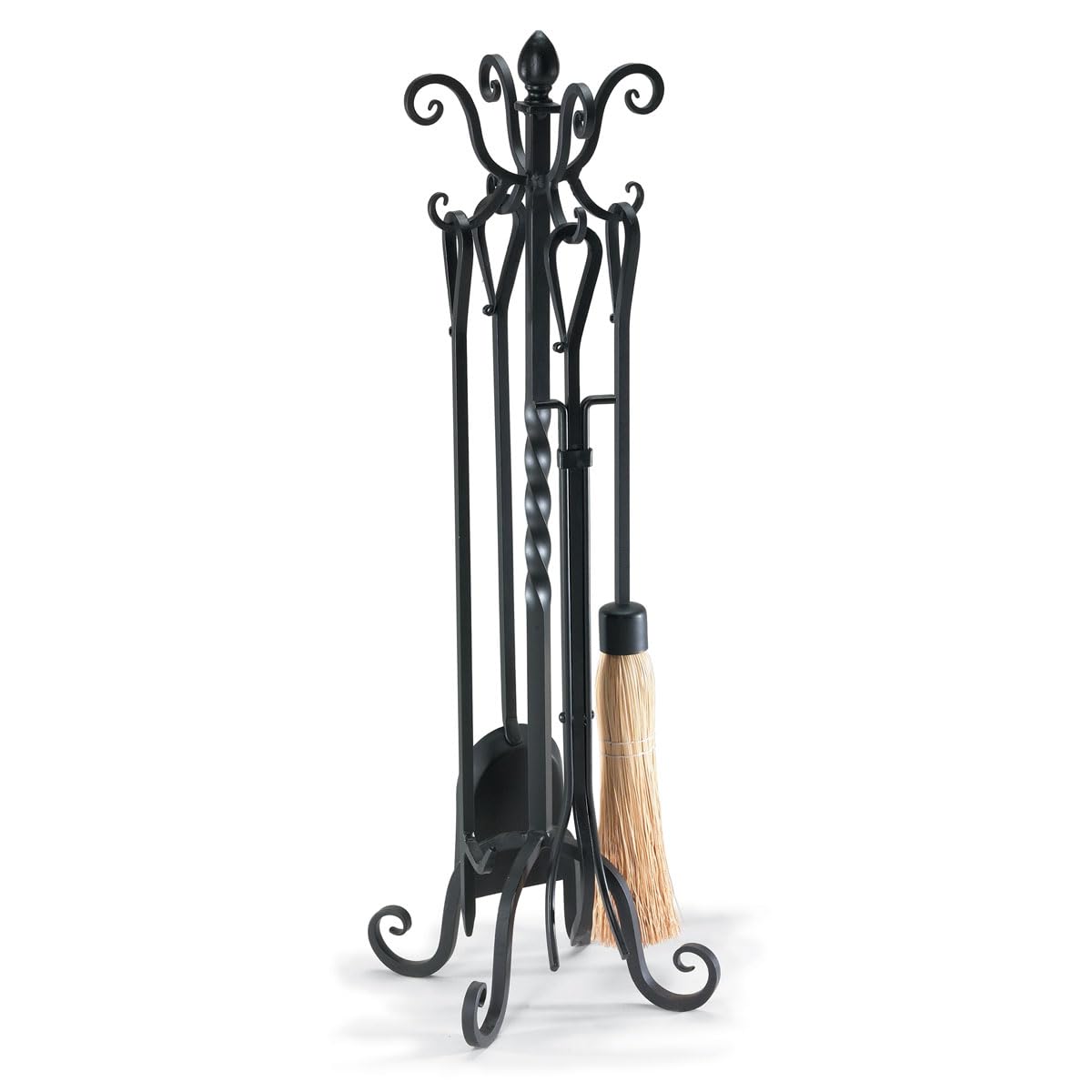 Pilgrim Home and Hearth 19006 Victorian Fireplace Tool Set - Black Cast Iron Fireplace Accessories for Home Decor & Fireplace Maintenance | Perfect for Living Room, Bedroom, or Outdoor Fire Pit