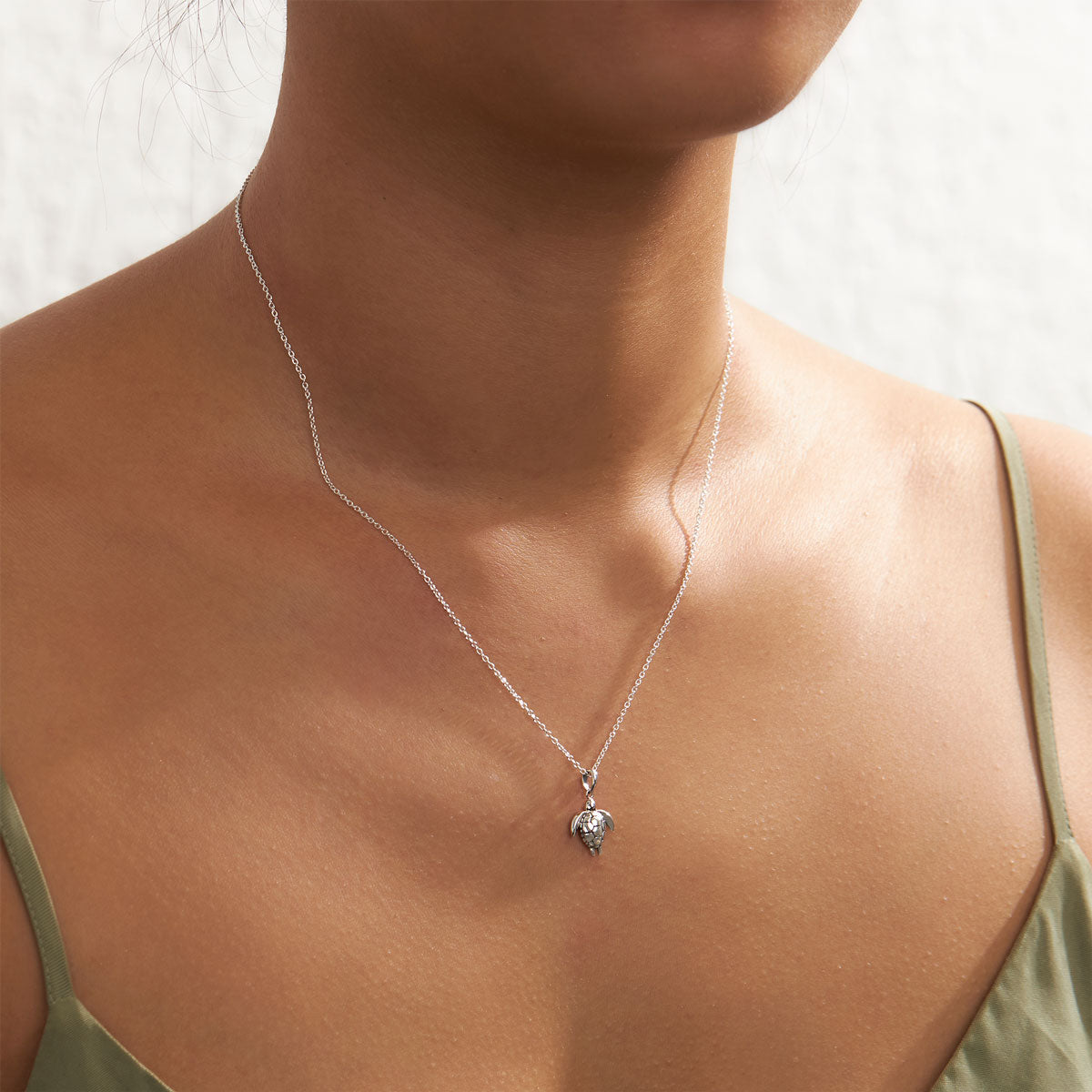 Long Reef Turtle Necklace - Sterling Silver Sea Turtle Pendant for Women - Perfect Gift for Ocean Lovers, Beach Jewelry for Everyday Wear & Special Occasions