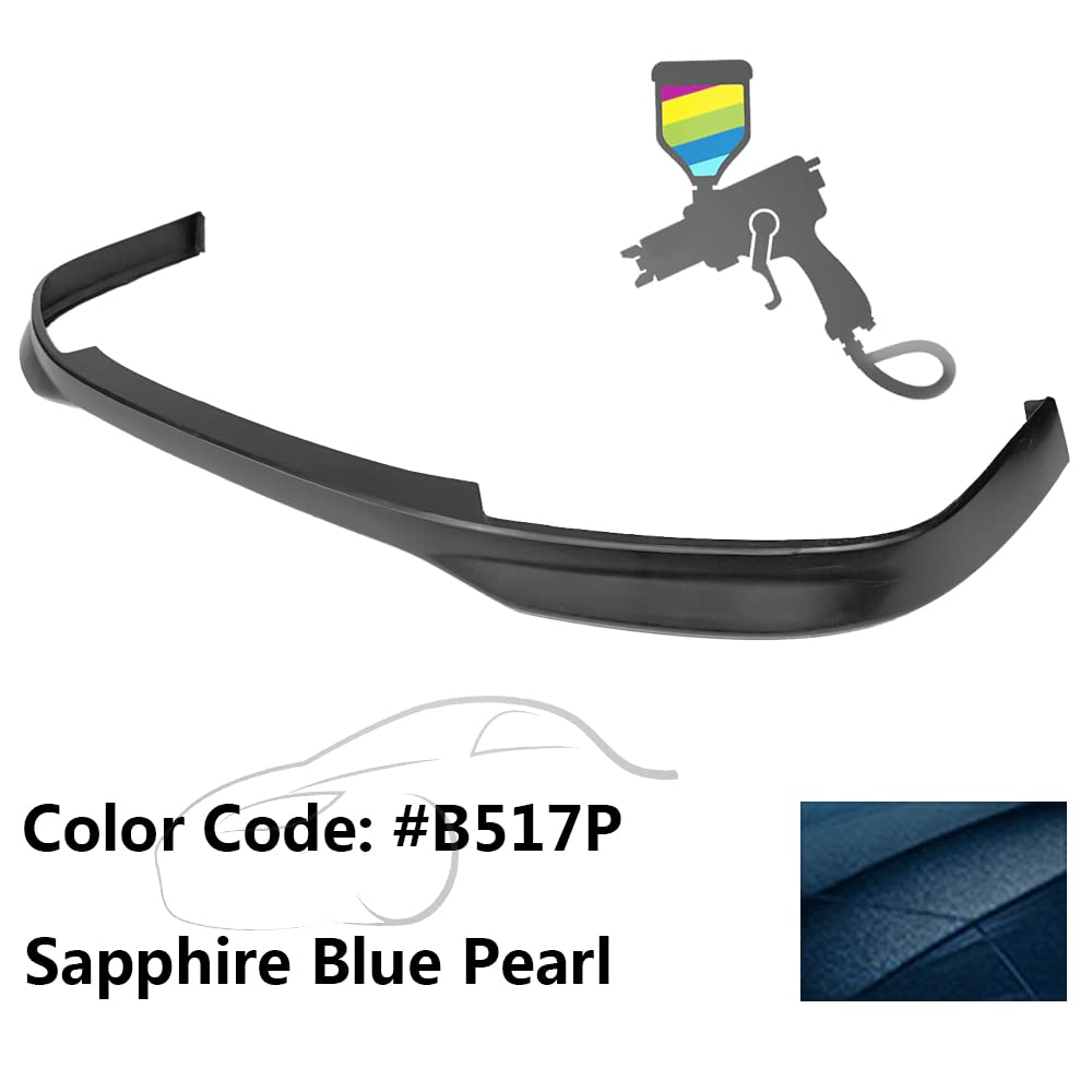 IKON MOTORSPORTS Front Bumper Lip Spoiler for 2003-2005 Honda Accord Sedan 4-Door | Painted Sapphire Blue Pearl (B517P) | PP Air Chin Diffuser | Enhances Aerodynamics & Style | Perfect for Car Enthusiasts & Street Racing