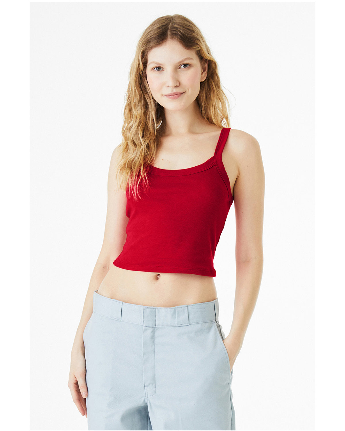 Bella + Canvas 1012BE Women's Micro Ribbed Scoop Neck Tank Top - Soft Stretch Casual Tee for Yoga, Gym & Everyday Wear