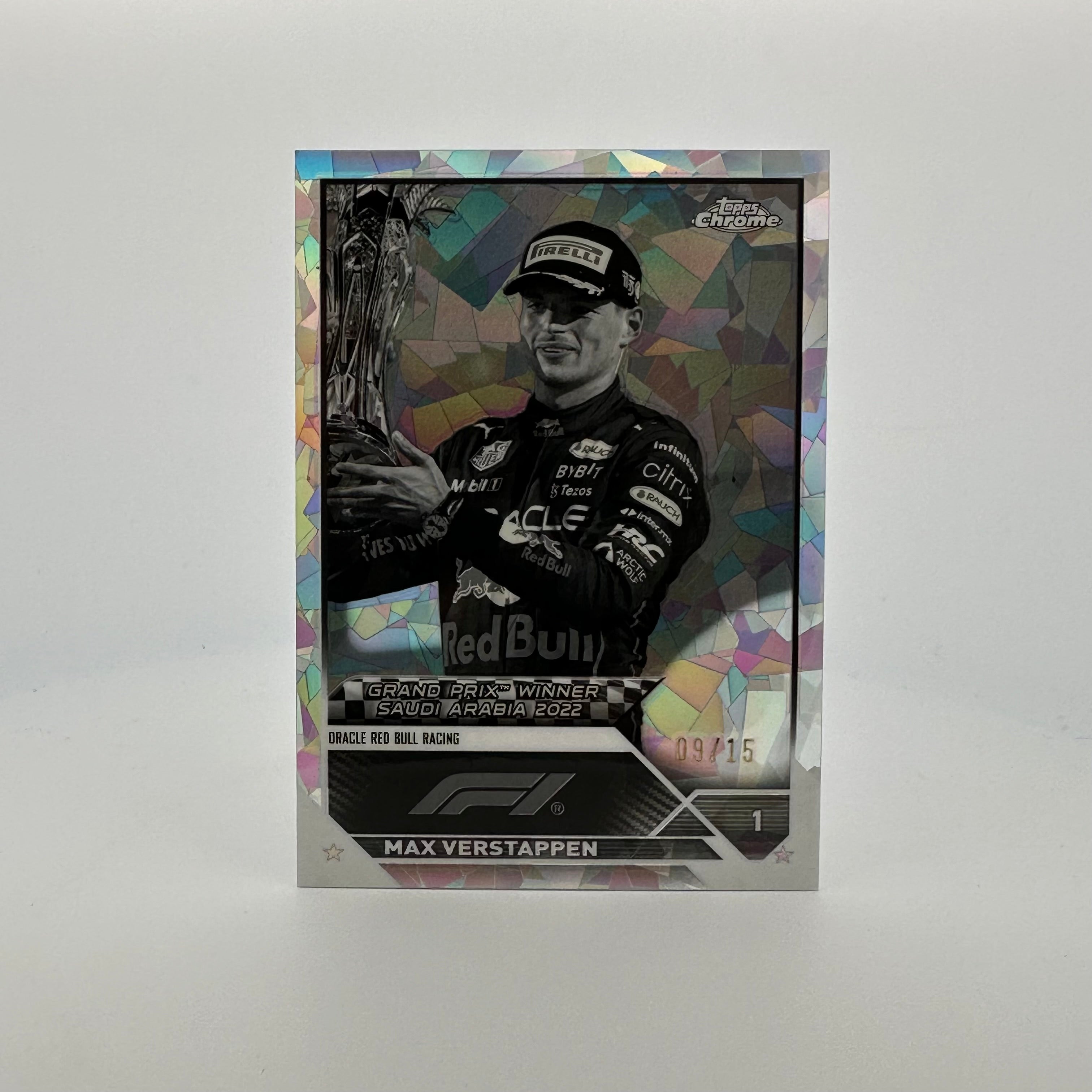2023 Topps Chrome Sapphire Max Verstappen #145 Black & White - Limited Edition F1 Racing Card - Perfect for Collectors, Sports Memorabilia Enthusiasts & Formula 1 Fans