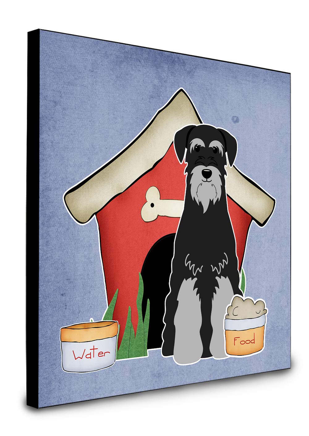 Caroline's Treasures Standard Schnauzer Dog House Art Panel - Black & Grey Wall Decor for Pet Lovers | Perfect for Living Room, Bedroom or Dog-Themed Home Decor
