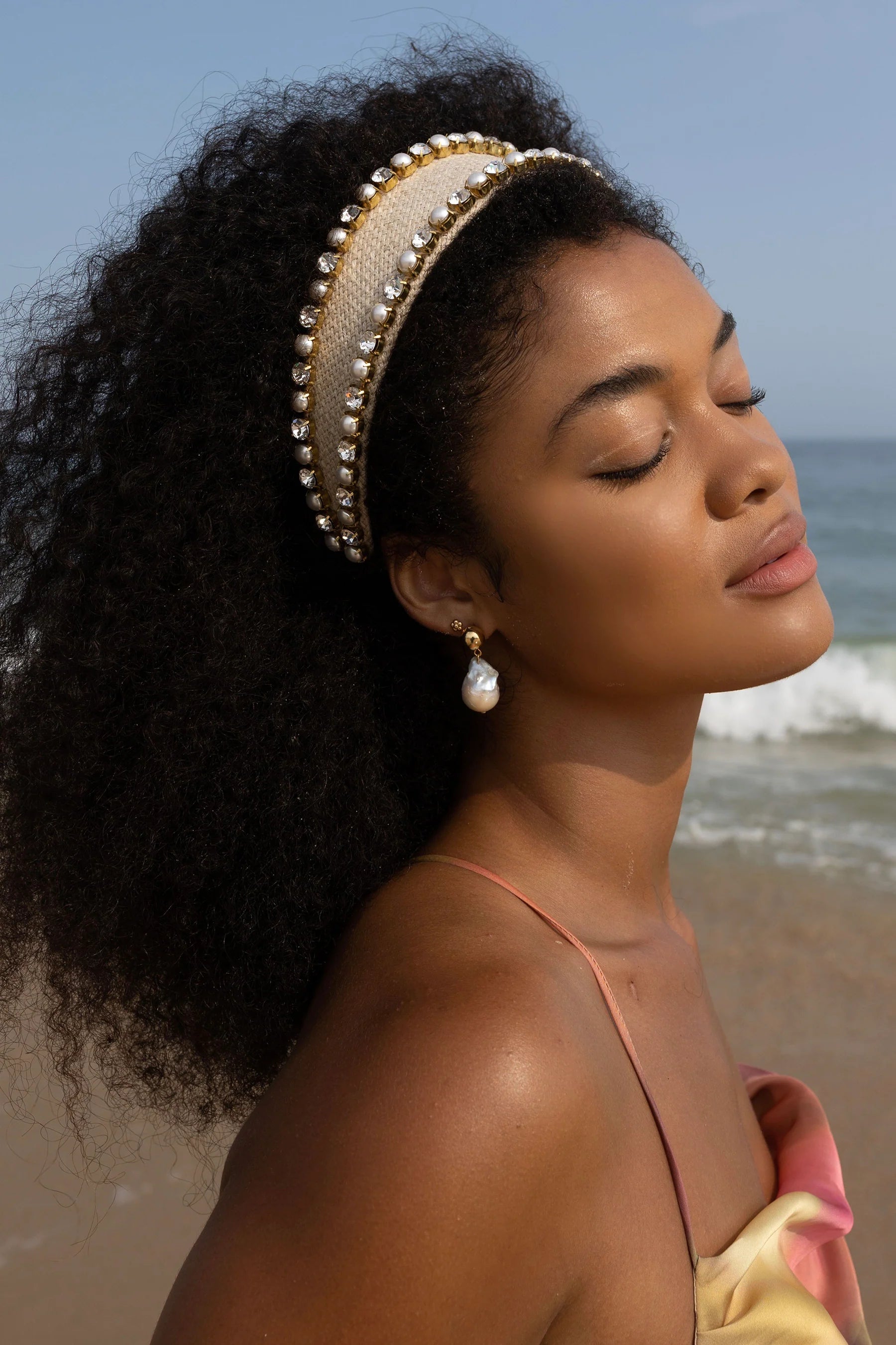 Elegant Samara Pearl & Crystal Headband for Women – Perfect for Weddings, Parties, and Special Occasions