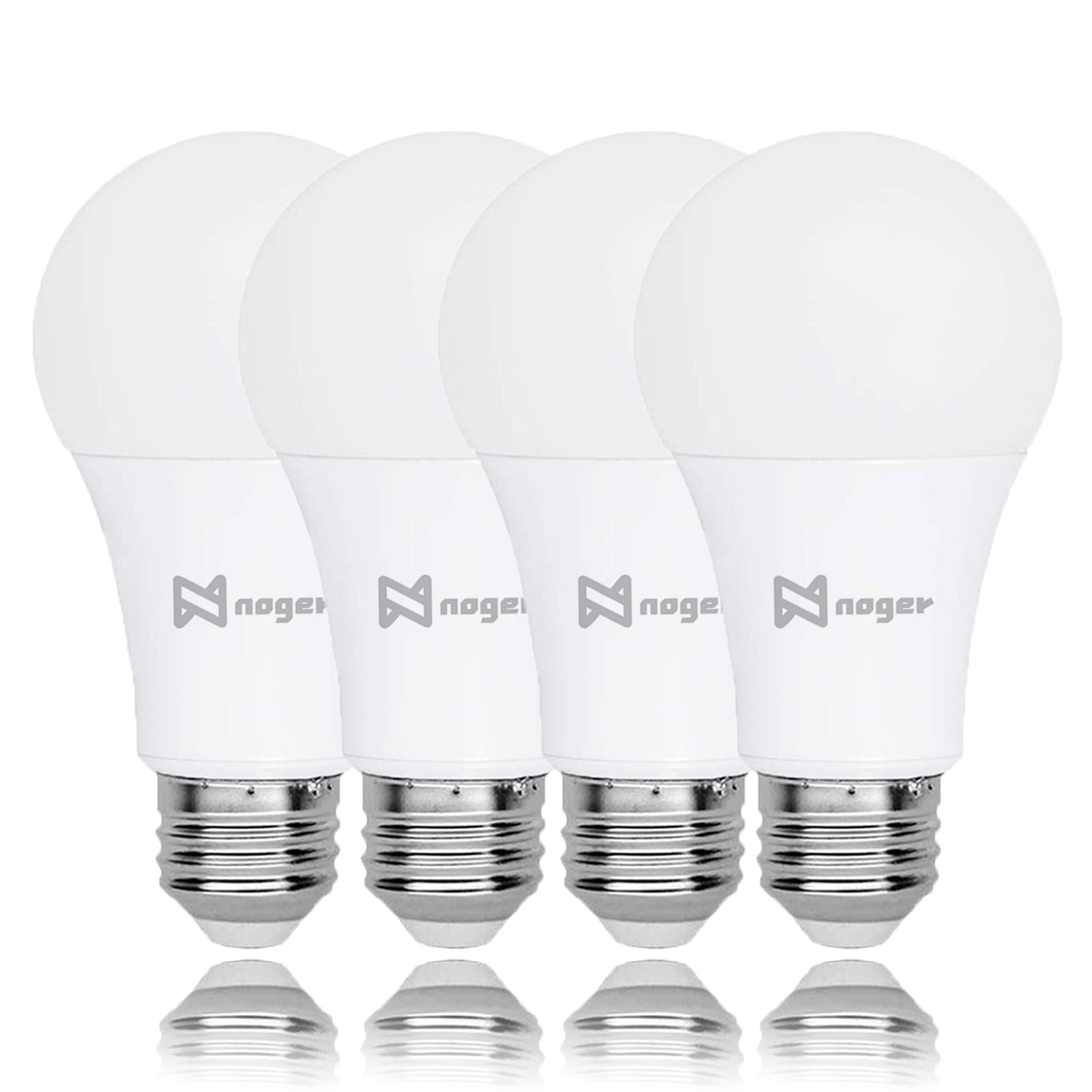 100W Equivalent A19 LED Light Bulbs 4-Pack - 15W Energy Saving, 1600LM Brightness, 3500K Natural White, E26 Base, Non-Dimmable - Perfect for Bedroom, Living Room & Office Lighting
