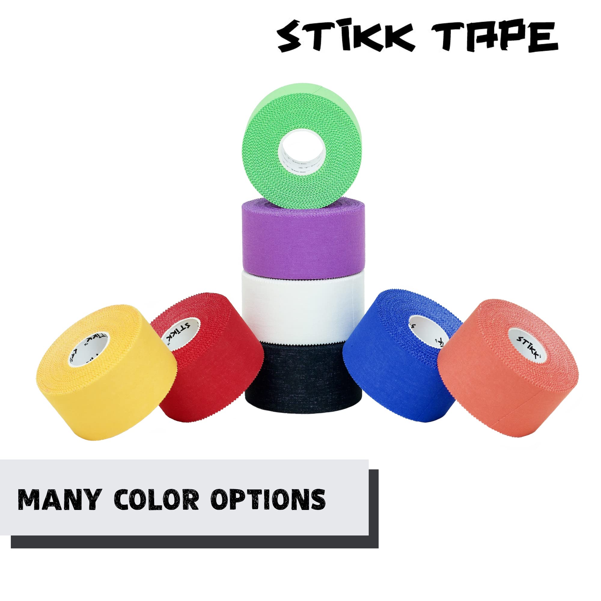 STIKK Athletic Sports Tape - 5 Pack White Kinesiology Tape (1.5