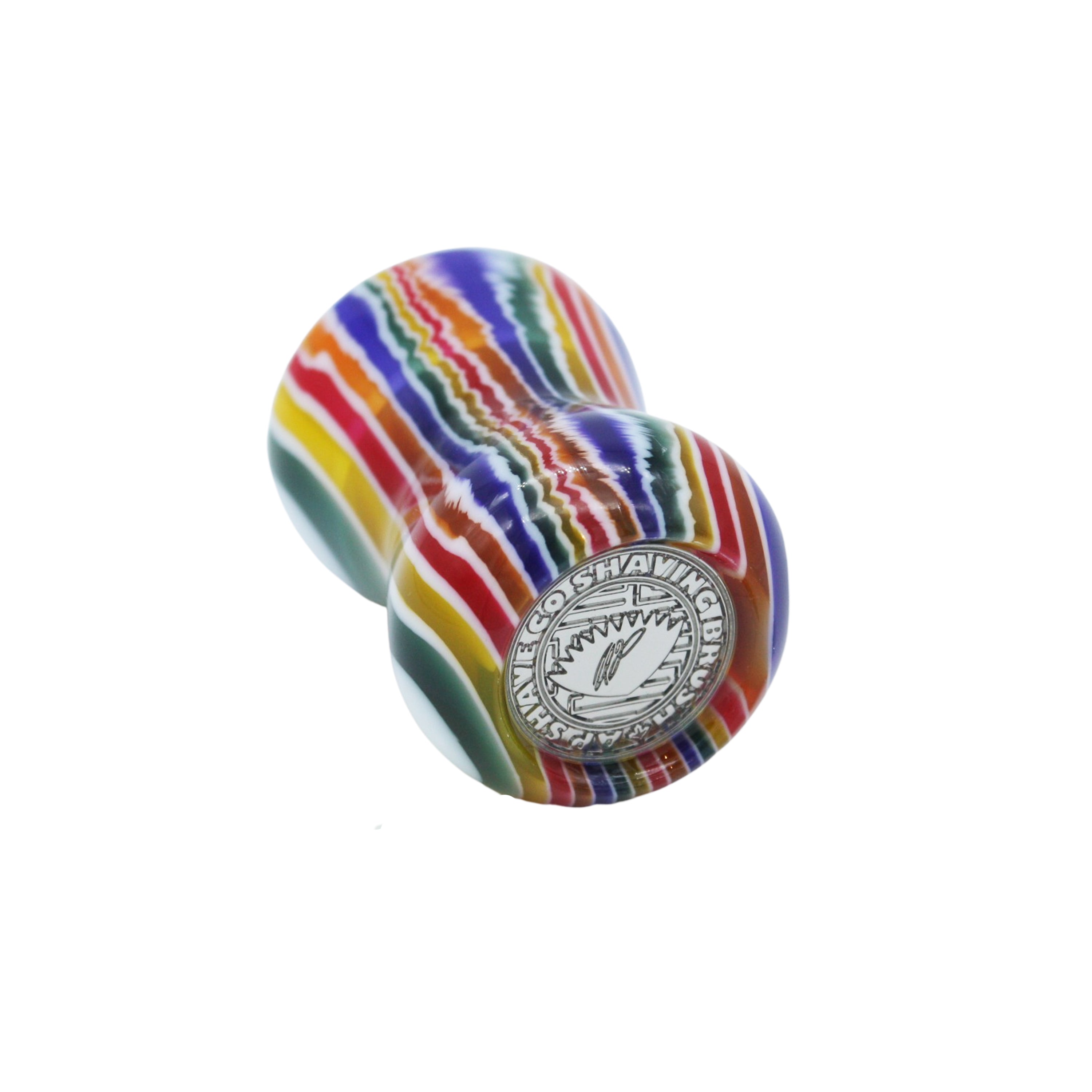 Handcrafted Candy Stripe Shaving Brush Handle - Fits 24mm & 26mm Knots - Perfect for Wet Shaving & Grooming Gifts