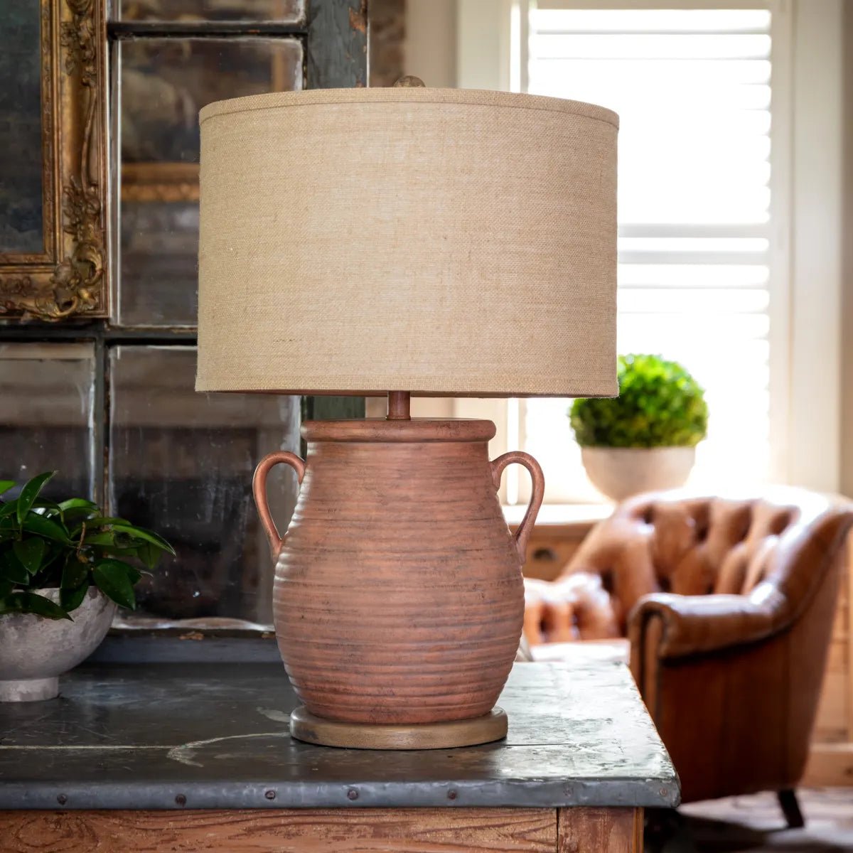 Ceramic Bean Pot Lamp Set - Handmade Rustic Farmhouse Lighting for Kitchen, Dining Room & Bedroom Decor - Perfect for Cozy Home Ambiance