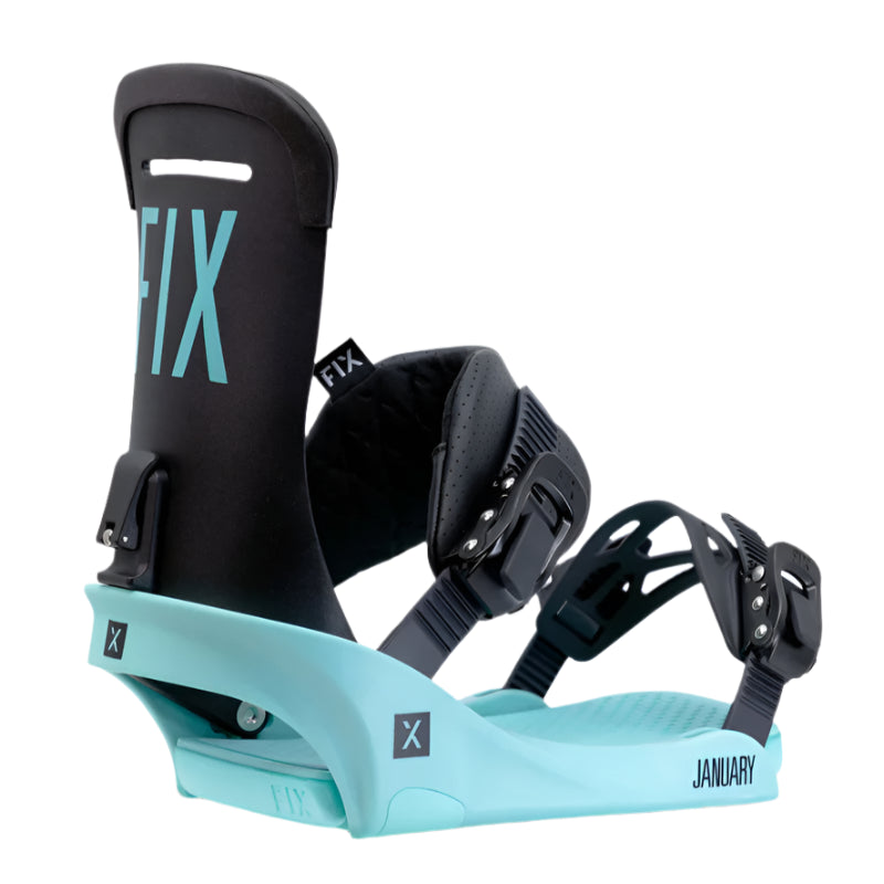 2024 Women's January Snowboard Bindings - Adjustable & Comfortable for All-Mountain Riding | Perfect for Freestyle & Powder Snowboarding