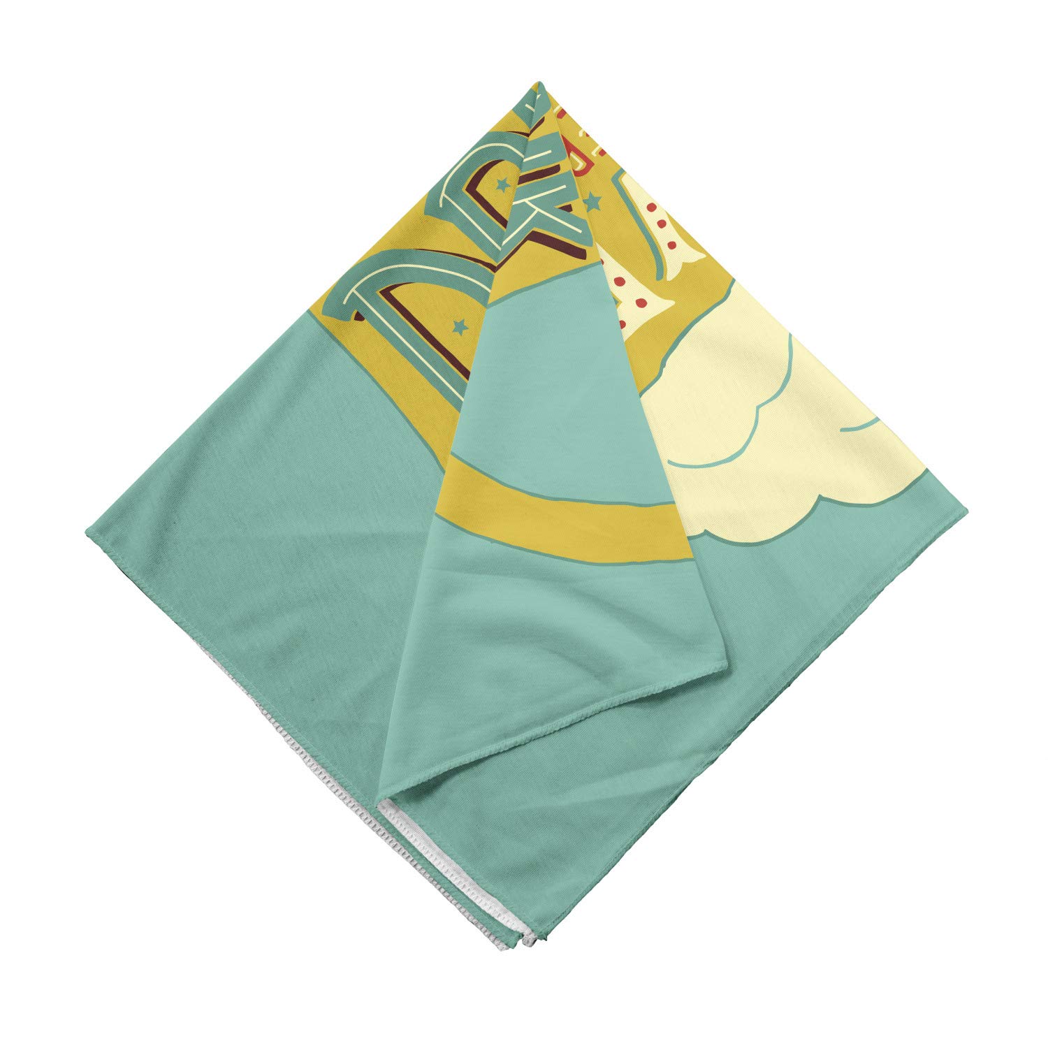 Ambesonne Retro Bandana - Foamy Beer Glasses Print Unisex Head & Neck Scarf for Men & Women | Perfect for Concerts, Festivals & Outdoor Activities