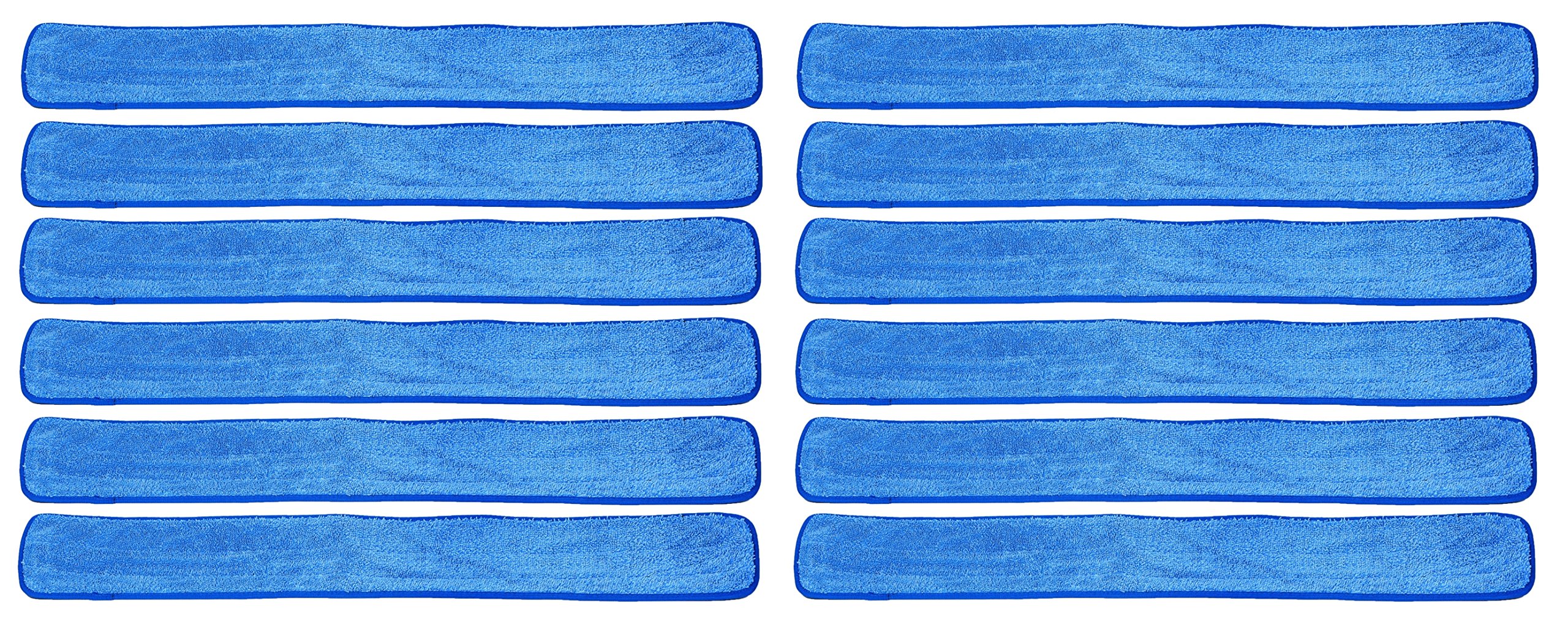 Premium 48-Inch Microfiber Wet Mop Refill Pads - 12 Pack - Ultra Absorbent & Reusable Cleaning Pads for Flat Mop Frames - Perfect for Hardwood Floors, Tile & Laminate - Ideal for Homes, Offices & Commercial Spaces