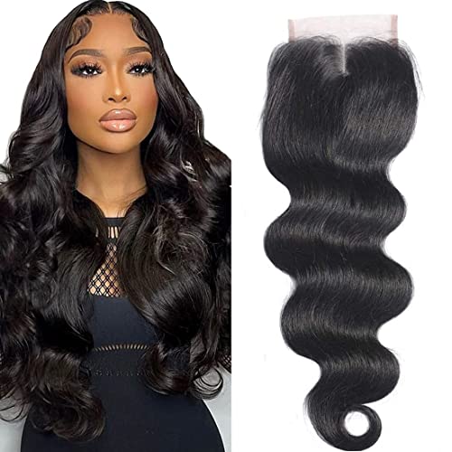 4*4 Body Wave Middle Part Closure