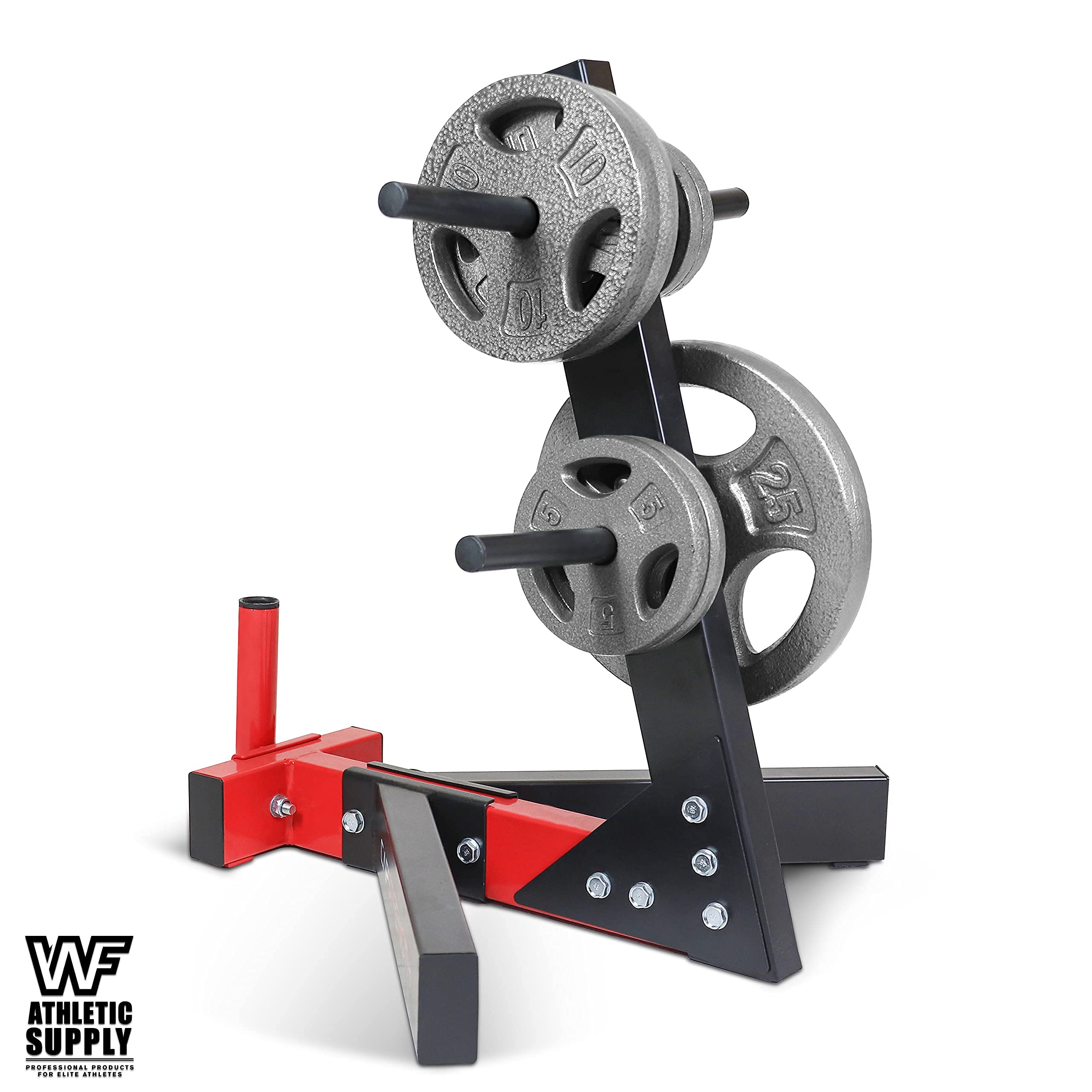 WF Athletic Supply 1-Inch Cast Iron Standard Grip Weight Plate - 5LB to 45LB Options for Strength Training & Home Gym (Charcoal/Gray) - Perfect for Powerlifting, CrossFit & Weightlifting Workouts