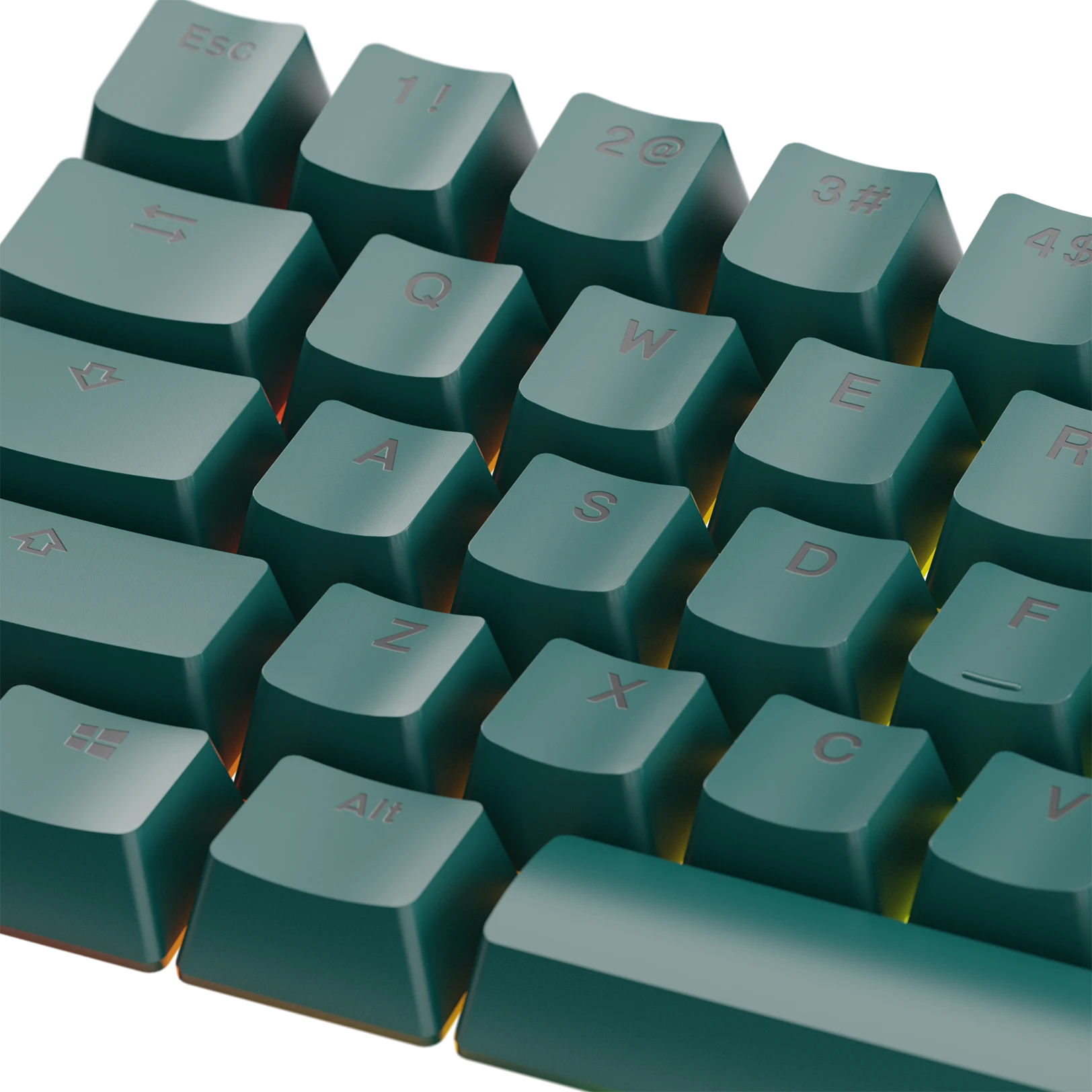 Custom Keycaps for Mechanical Keyboards - Totem Green Design - Durable PBT Material - Perfect for Gaming, Typing & Office Use