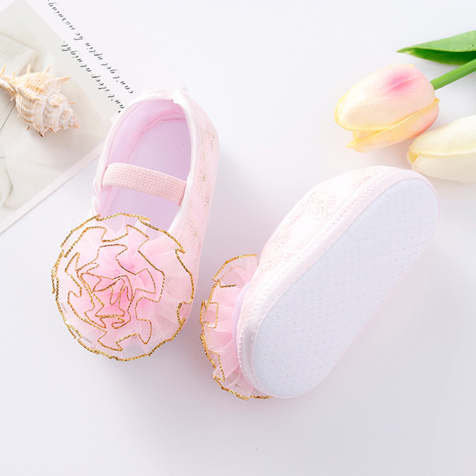 **Cute Soft Baby Wrestling Shoes for 10-Year-Old Girls - Princess Toddler Shoes with Floral Design & Non-Slip Sole - Perfect for Playtime, Sports & Casual Wear**
