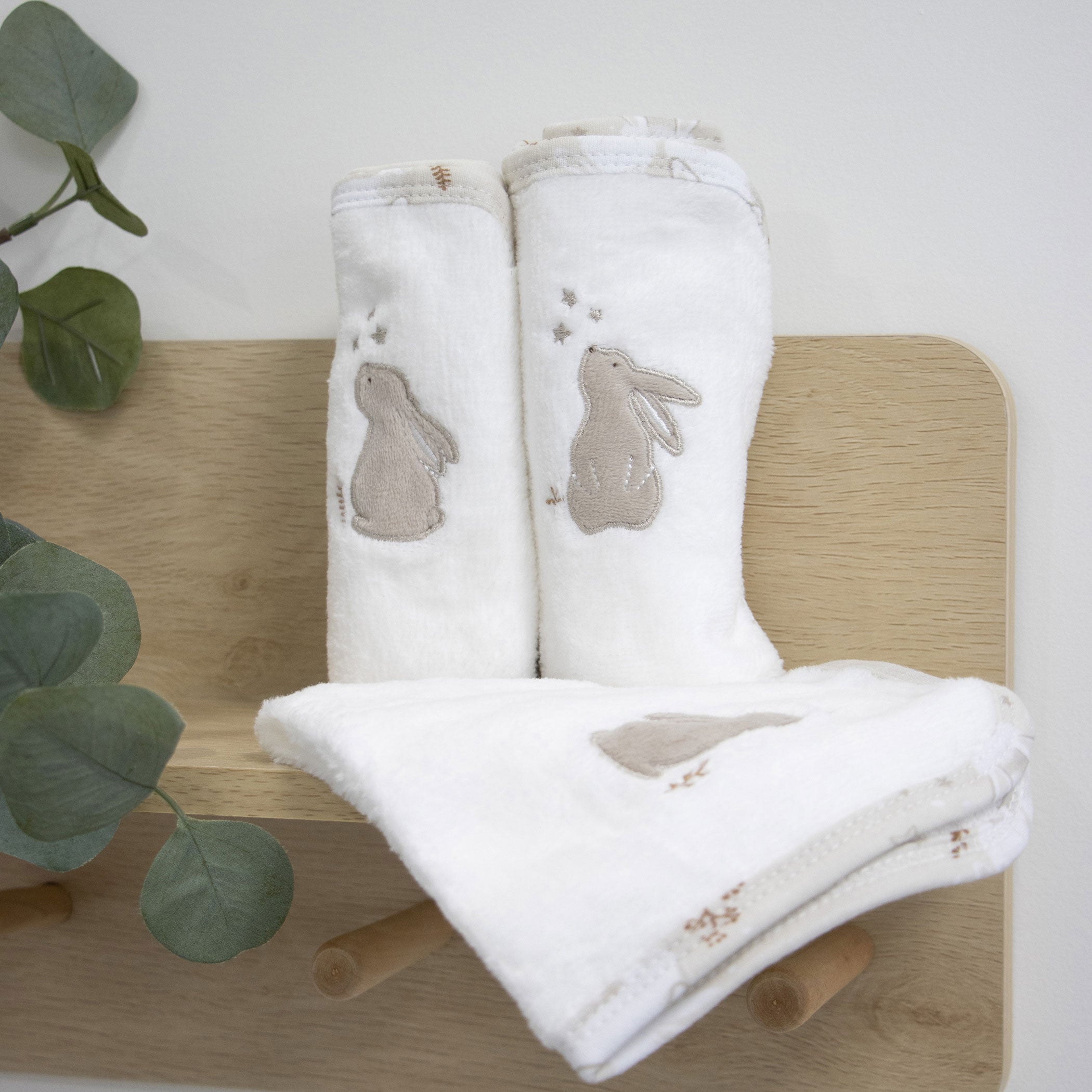Bunny Dreams 3-Pack Soft Face Wash Cloths | Gentle Cleansing for Sensitive Skin | Perfect for Baby Care, Makeup Removal & Daily Skincare Routine
