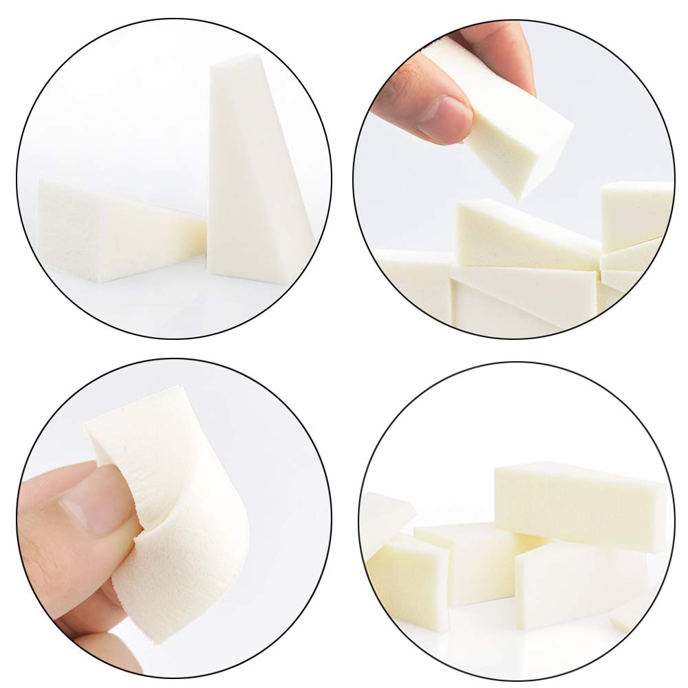 70 Pcs Makeup Wedges Nail Art Sponges - Triangle Cosmetic Blending Sponges for Foundation, Concealer & Beauty Application - Perfect for Professional Makeup, Nail Art & DIY Beauty Projects