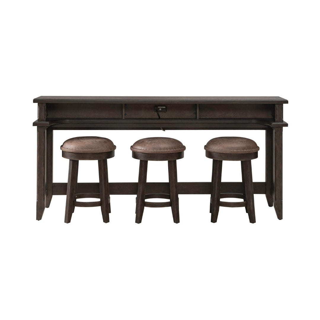 Paradise Valley 3-Piece Console Table Set with Matching Stools - Modern Entryway Furniture for Hallway, Living Room & Foyer Decor
