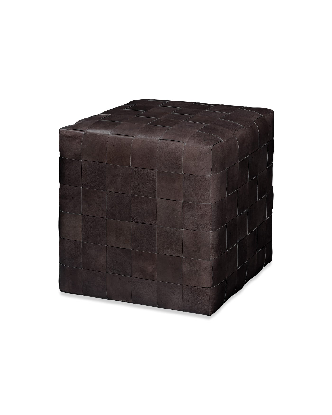 Handcrafted Woven Leather Ottoman Footrest - Stylish & Durable Living Room Decor for Relaxing & Extra Seating